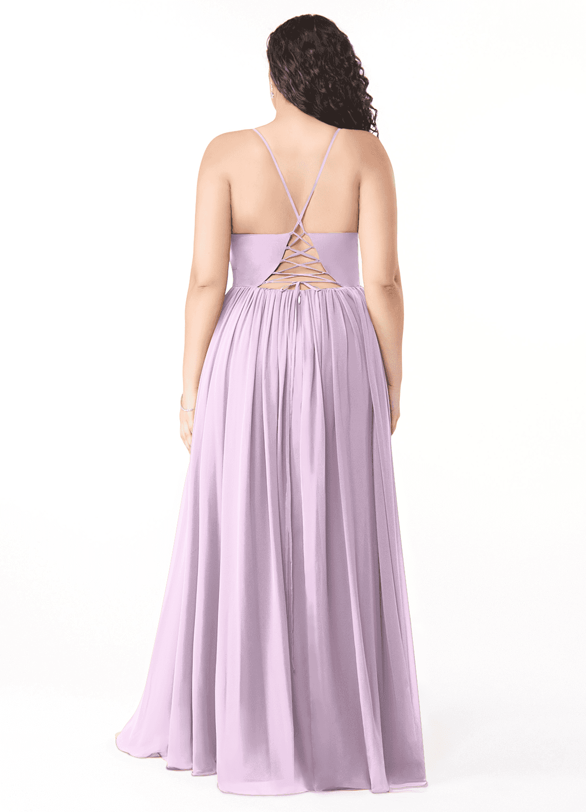 Azazie Aaida Frosted Lilac Chiffon Bridesmaid Dresses | Azazie