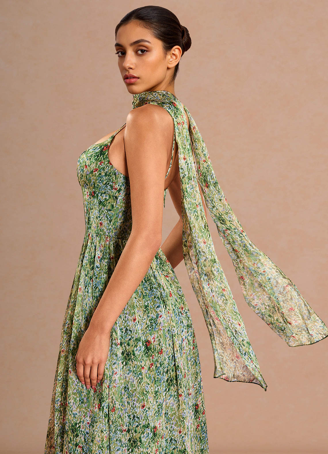 Lolla Green Floral Midi Dress image5