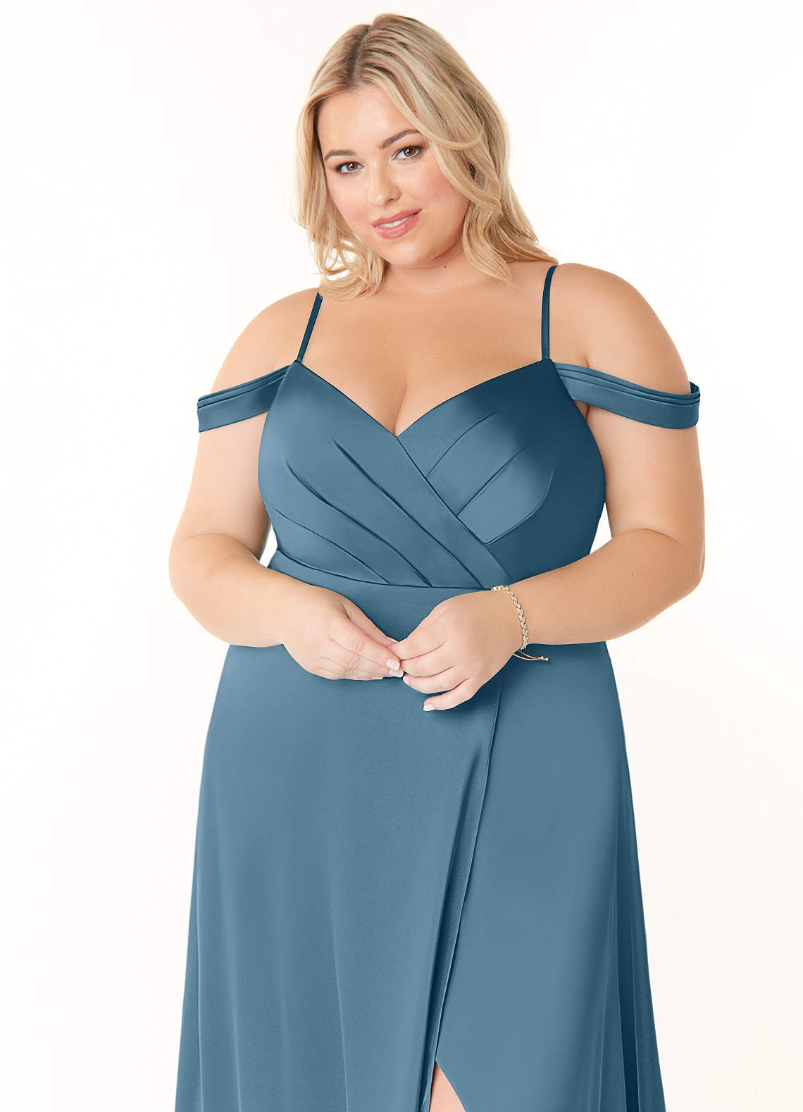 azazie ocean stretch satin dress Azazie Ocean