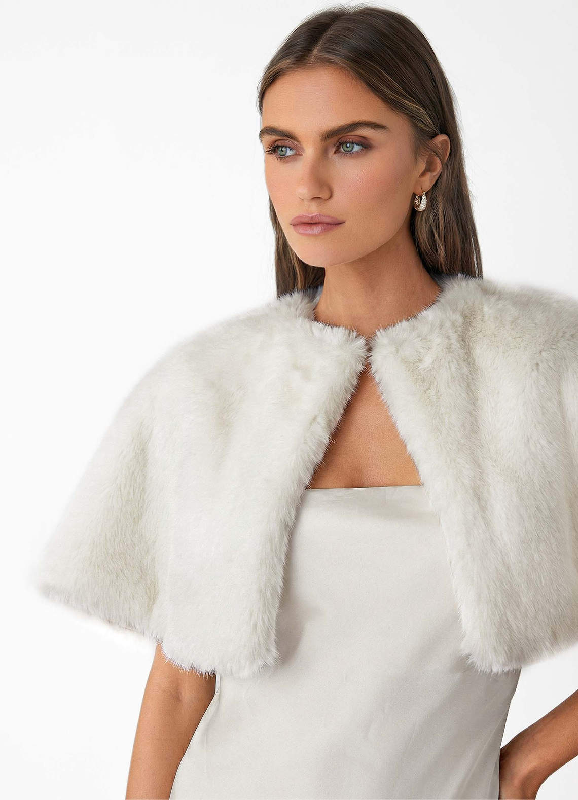 front Signature Faux Fur Wrap