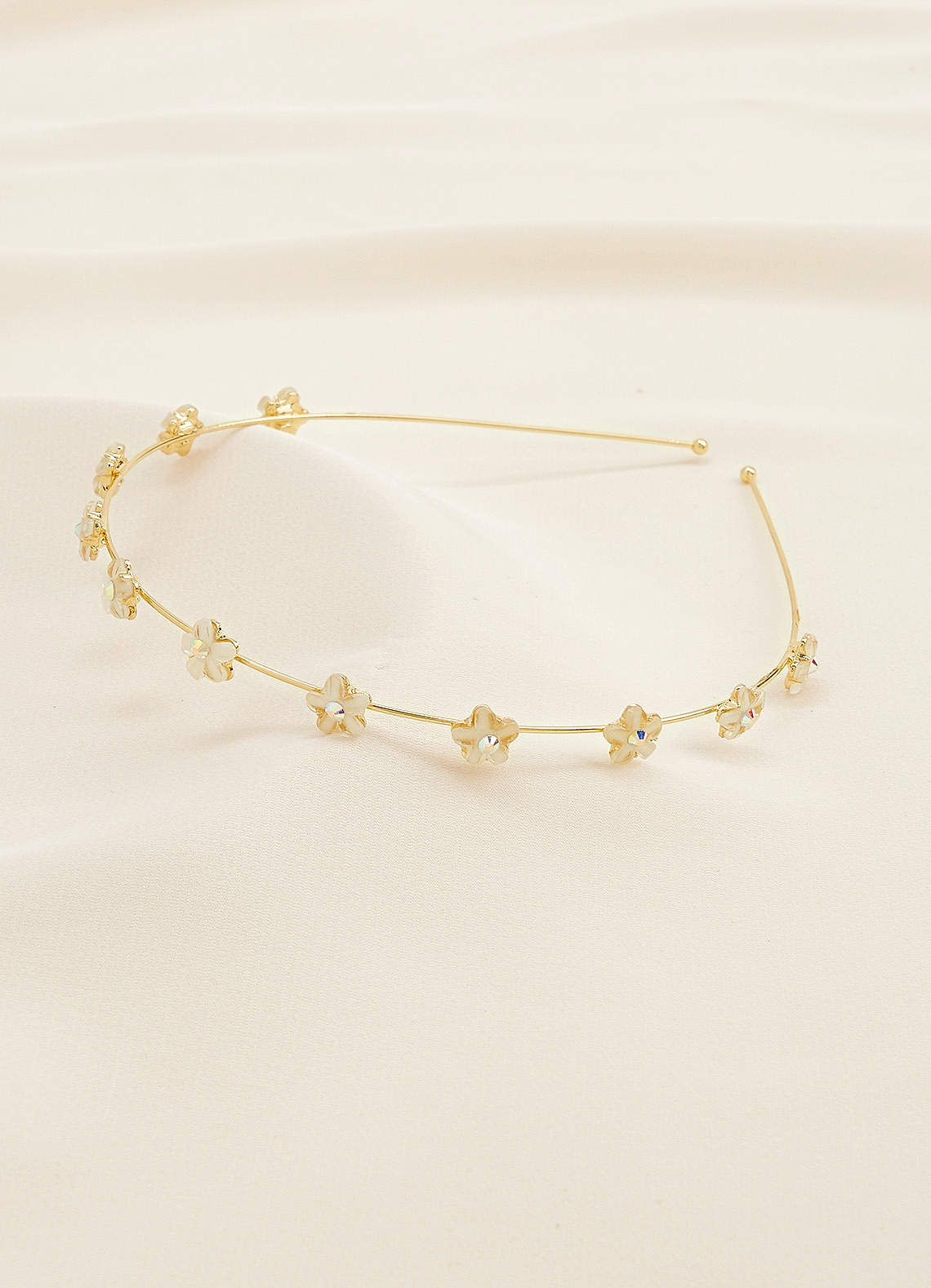 front Dainty Daisy Flower Girl Headband