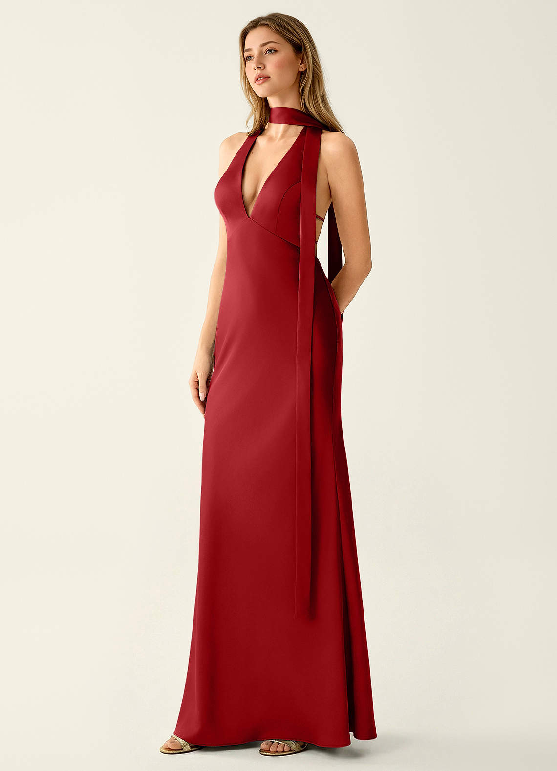 ruby colored bridesmaid dresses KissProm