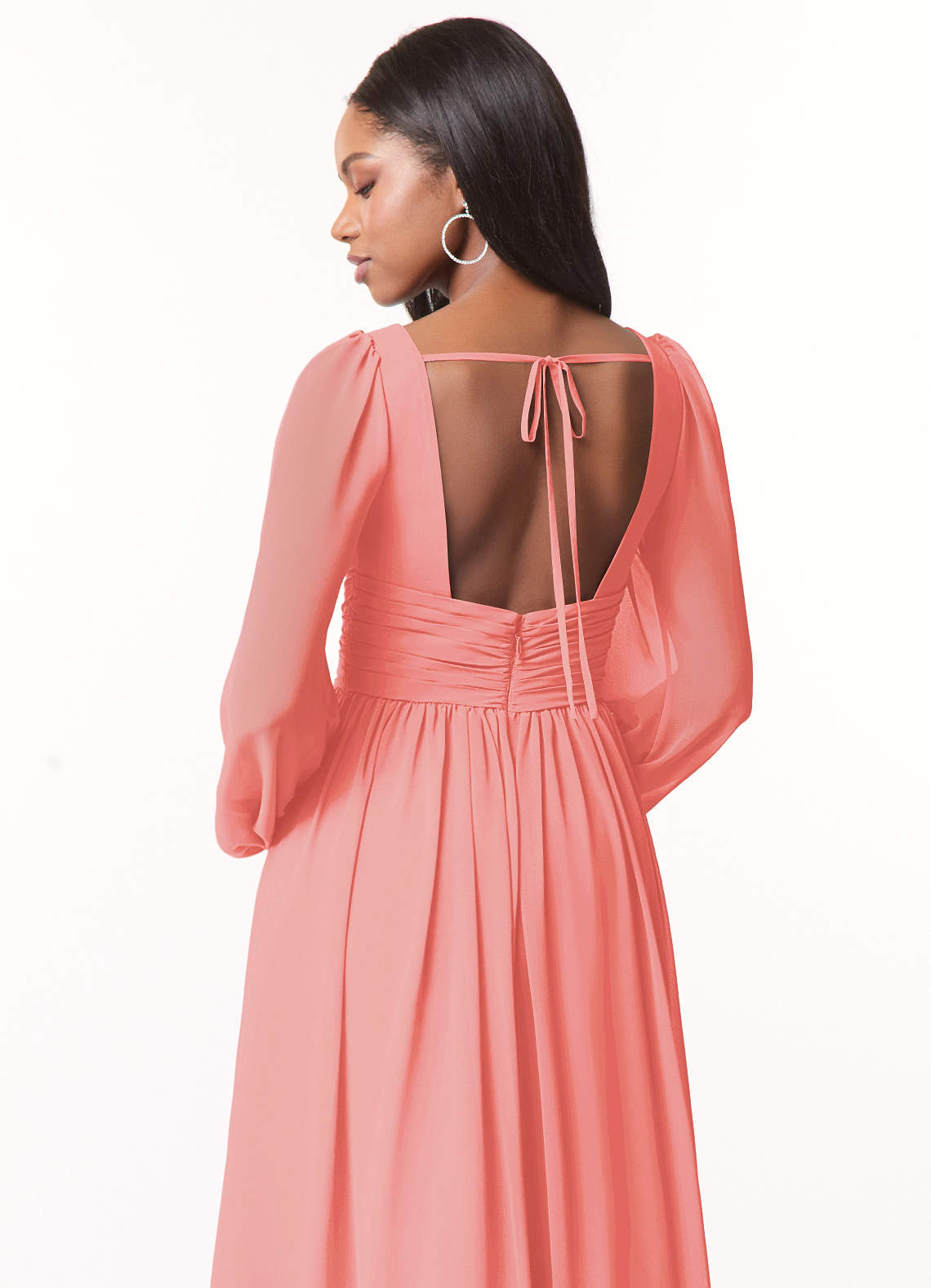 Azazie Norah Coral Chiffon Bridesmaid Dresses | Azazie Azazie Norah Coral Chiffon Bridesmaid Dresses | Azazie