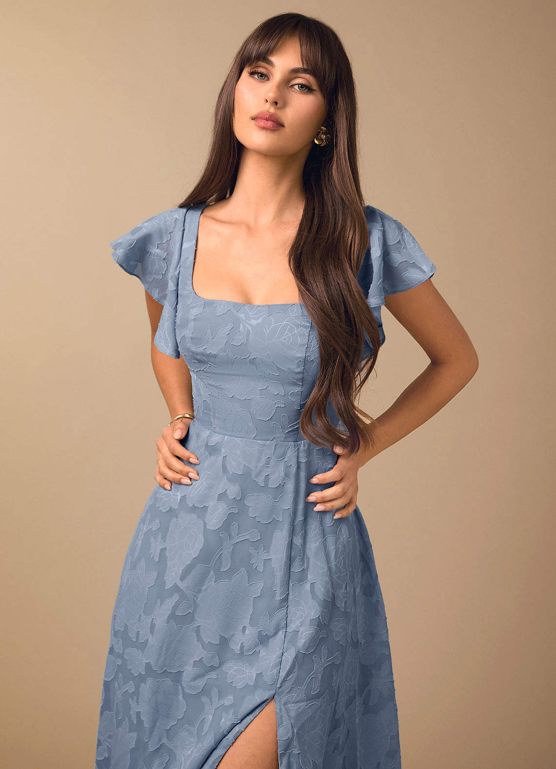 paris georgia blue talia midi dress Taylor Dress