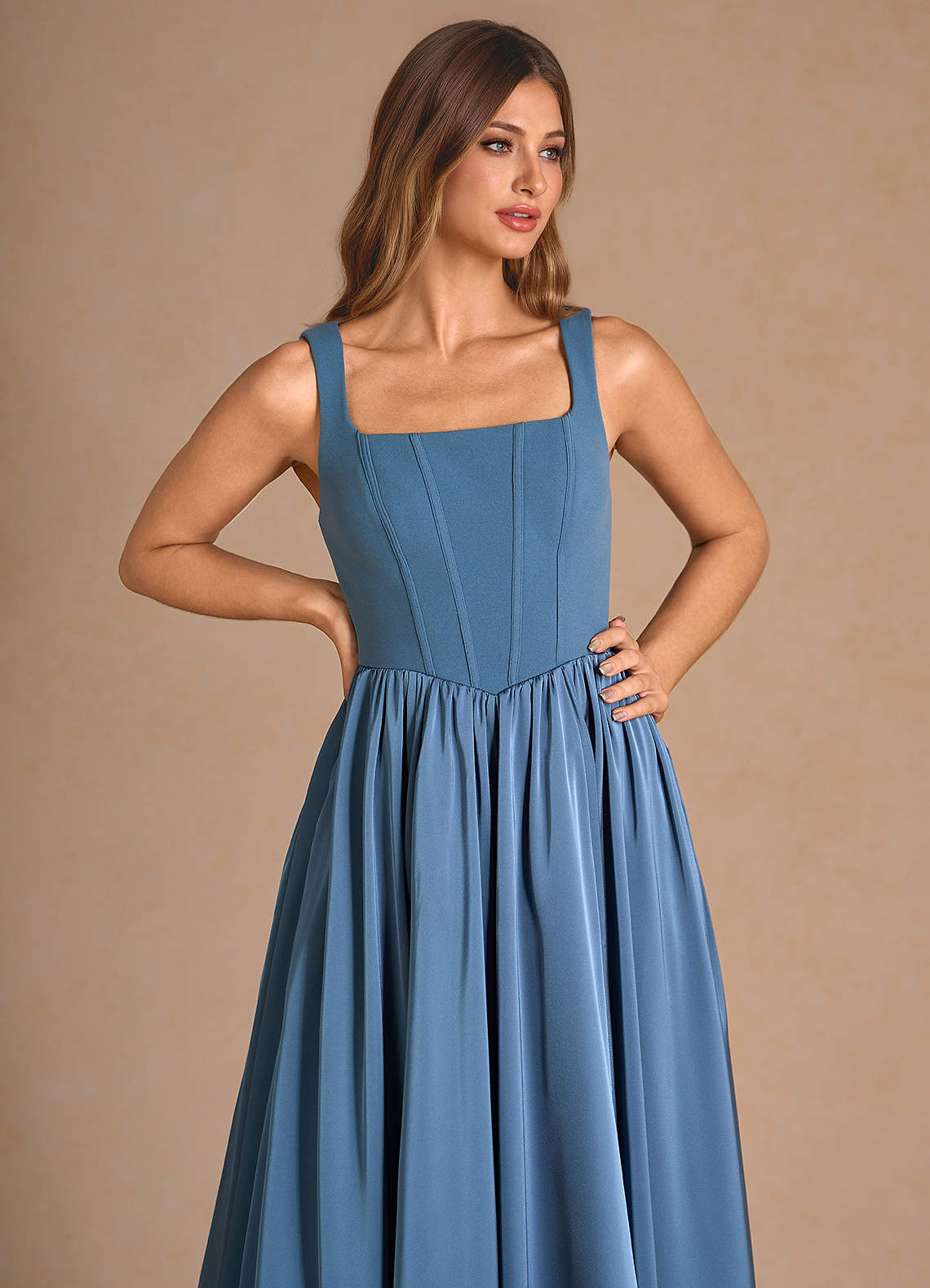 Cate Deep Blue Maxi Dress Ready to Ship | Azazie