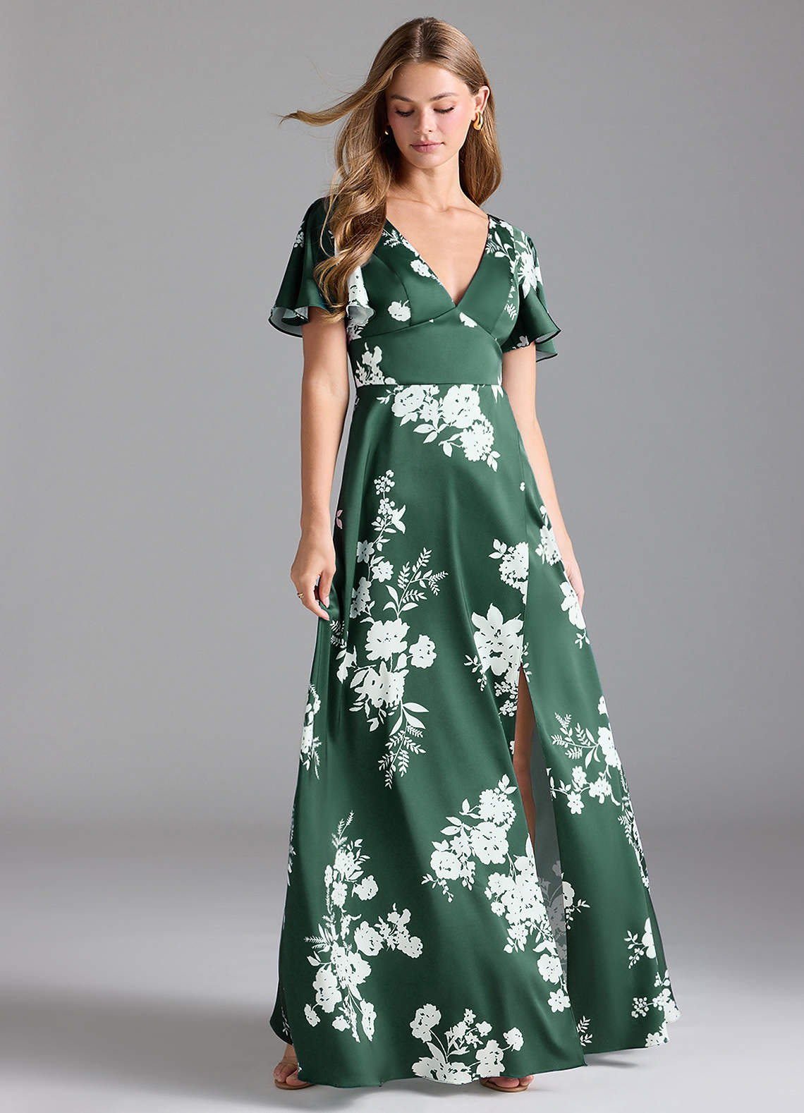 Sexy Bronzing Flounce V Neck Sling Dress Dresses