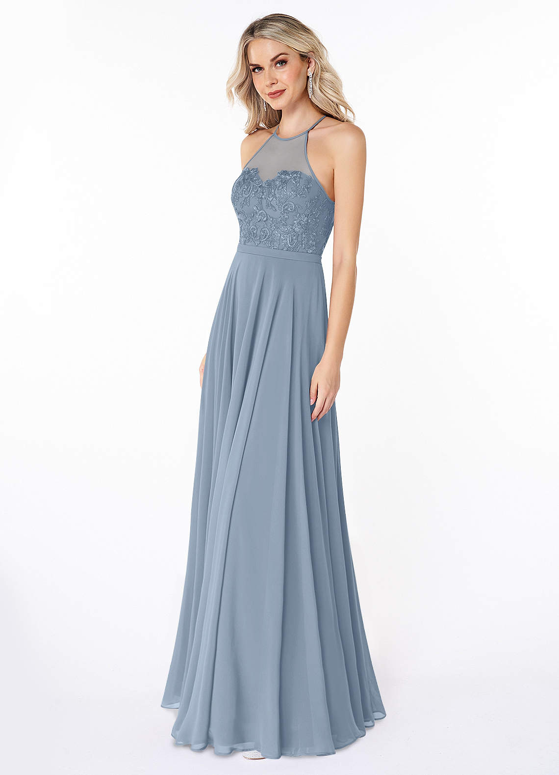 Dusty Blue Azazie Kinsey Bridesmaid Dresses | Azazie