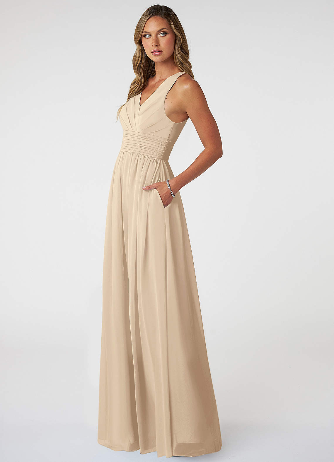 Azazie Natasha Champagne Bridesmaid Dresses Azazie