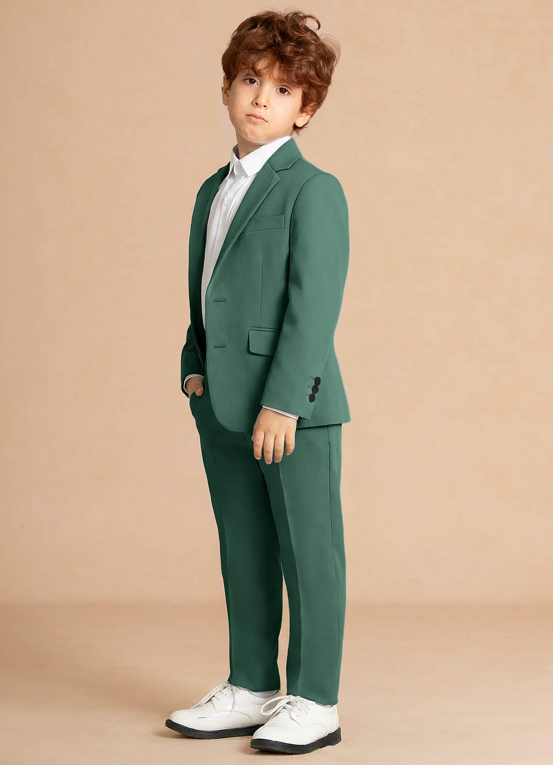 front Finn Eucalipto Traje de 2 piezas para niño