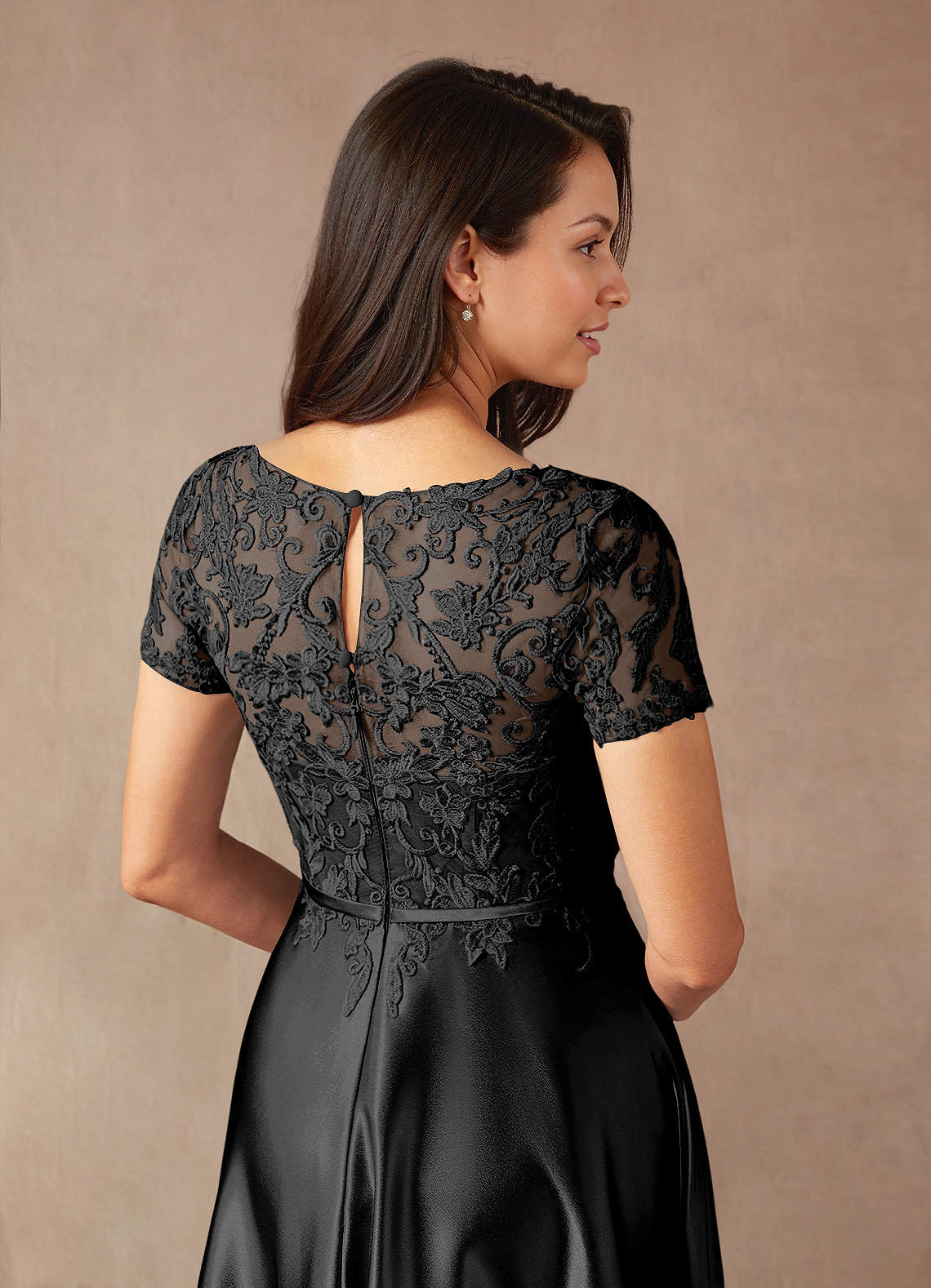 black metallic lace dress Beaulieu Black Metallic Knit Maxi Dress with V-Neckline and Side Slit