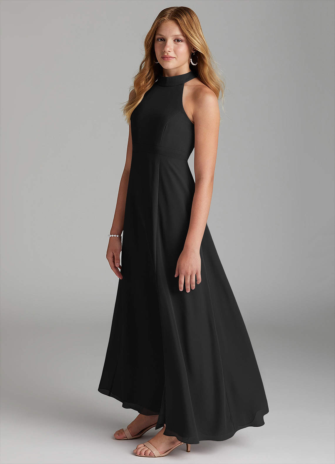 Azazie Clarice Junior Ready to Ship Bridesmaid Dress in Black | Azazie