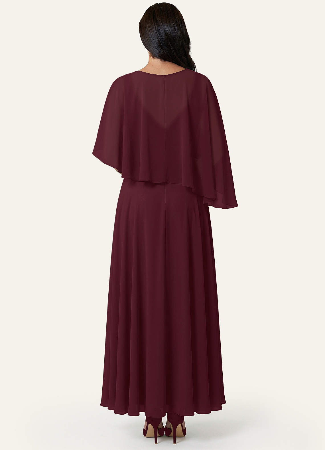 front Azazie Abrigo De Gasa Wren De Colores A Juego