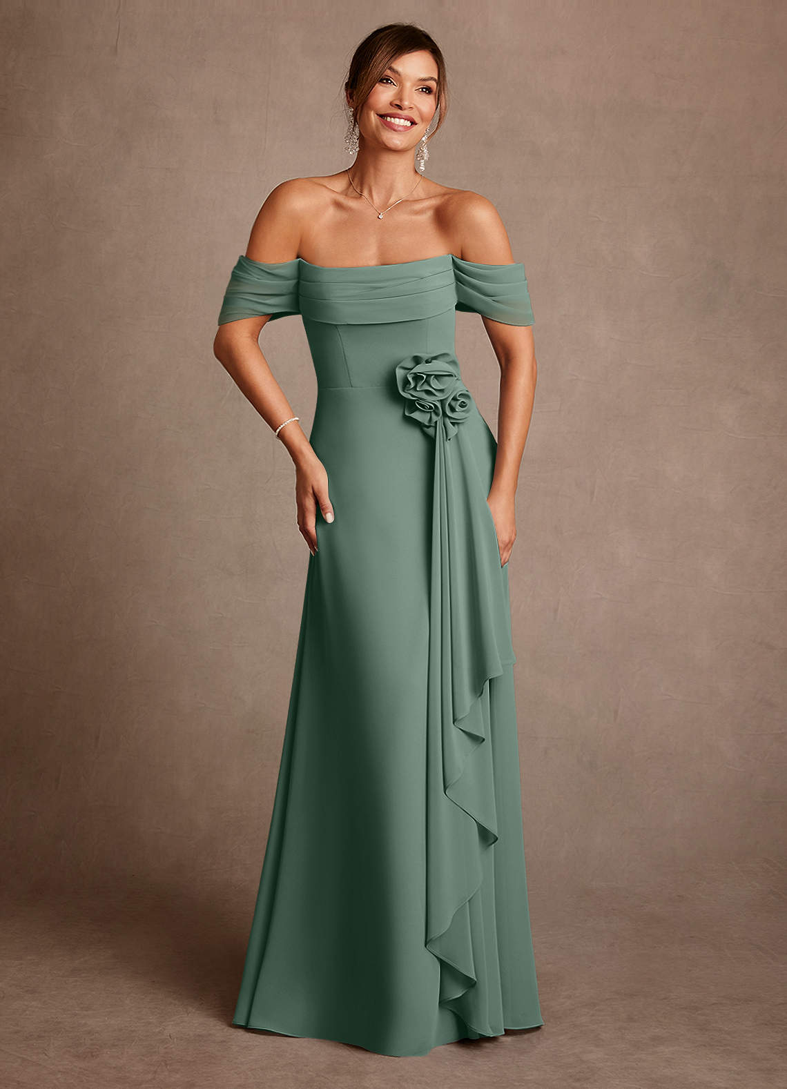 slim fit dress slacks Yellow Spaghetti Straps Chiffon Sheath Long Formal Prom Dresses with Ruffles, Burgundy / 4 main image 1