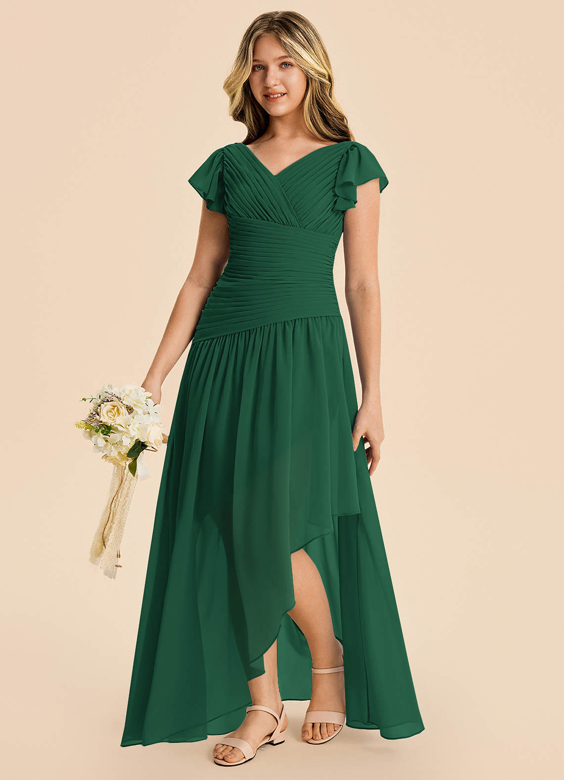 dark green junior bridesmaid dresses Azazie Maron Junior