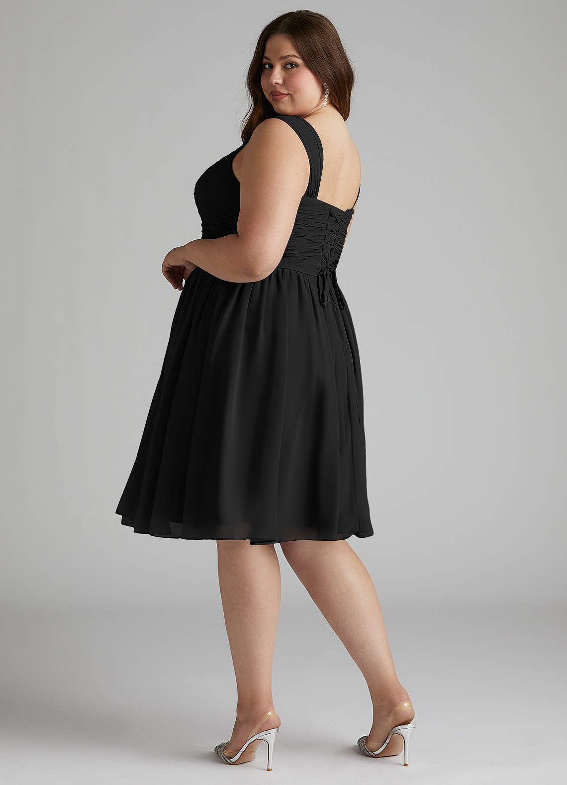 angie black dress Angie Burnout Floral Velvet Handkerchief Dress main image 1