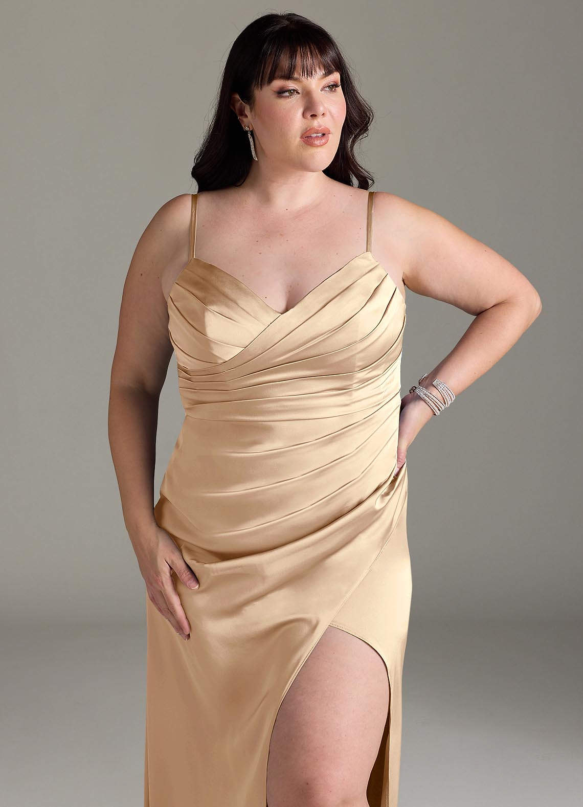azazie champagne dress Bondi and delicate spaghetti straps Azazie | Dresses | Azazie