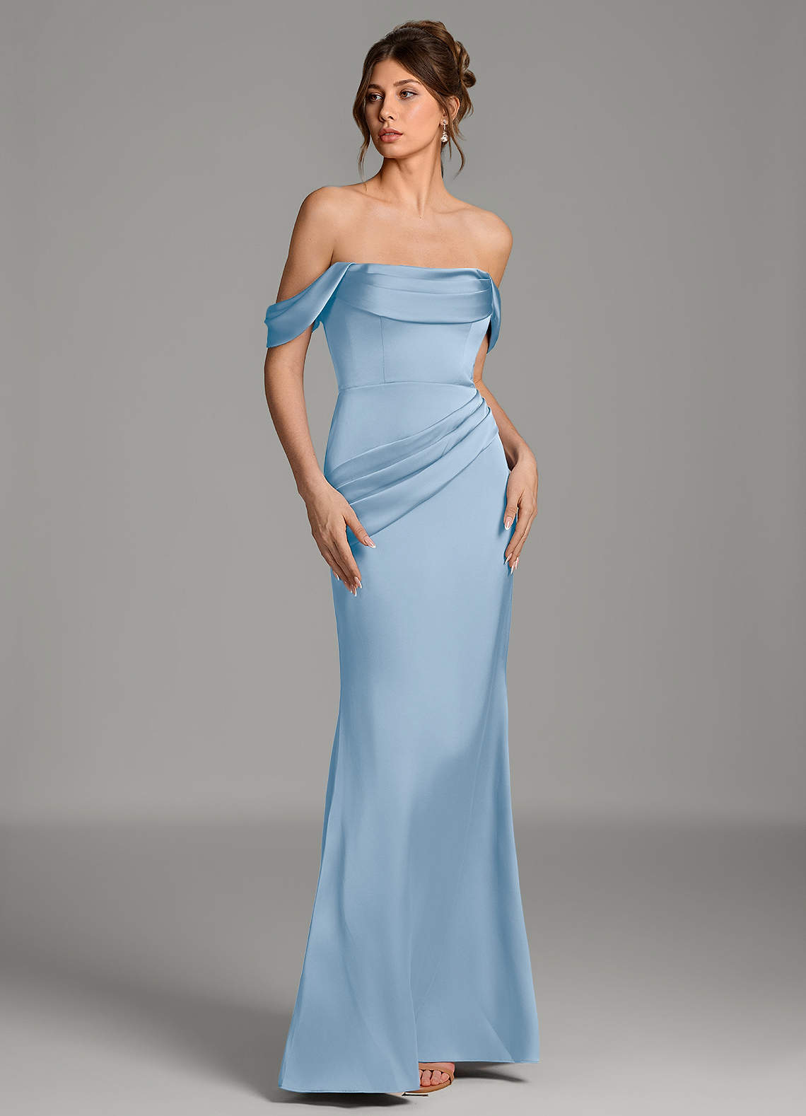 azula bridesmaid dresses Azazie Alanis Green bridesmaid Size:44T 1930 Ross Dress for Less, length sash draped over