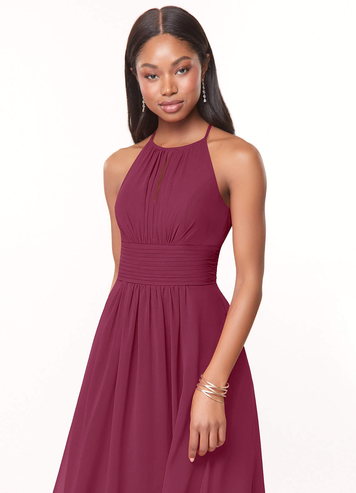 azazie bonnie bridesmaid dress Azazie Bonnie Burgundy Chiffon Bridesmaid Dresses