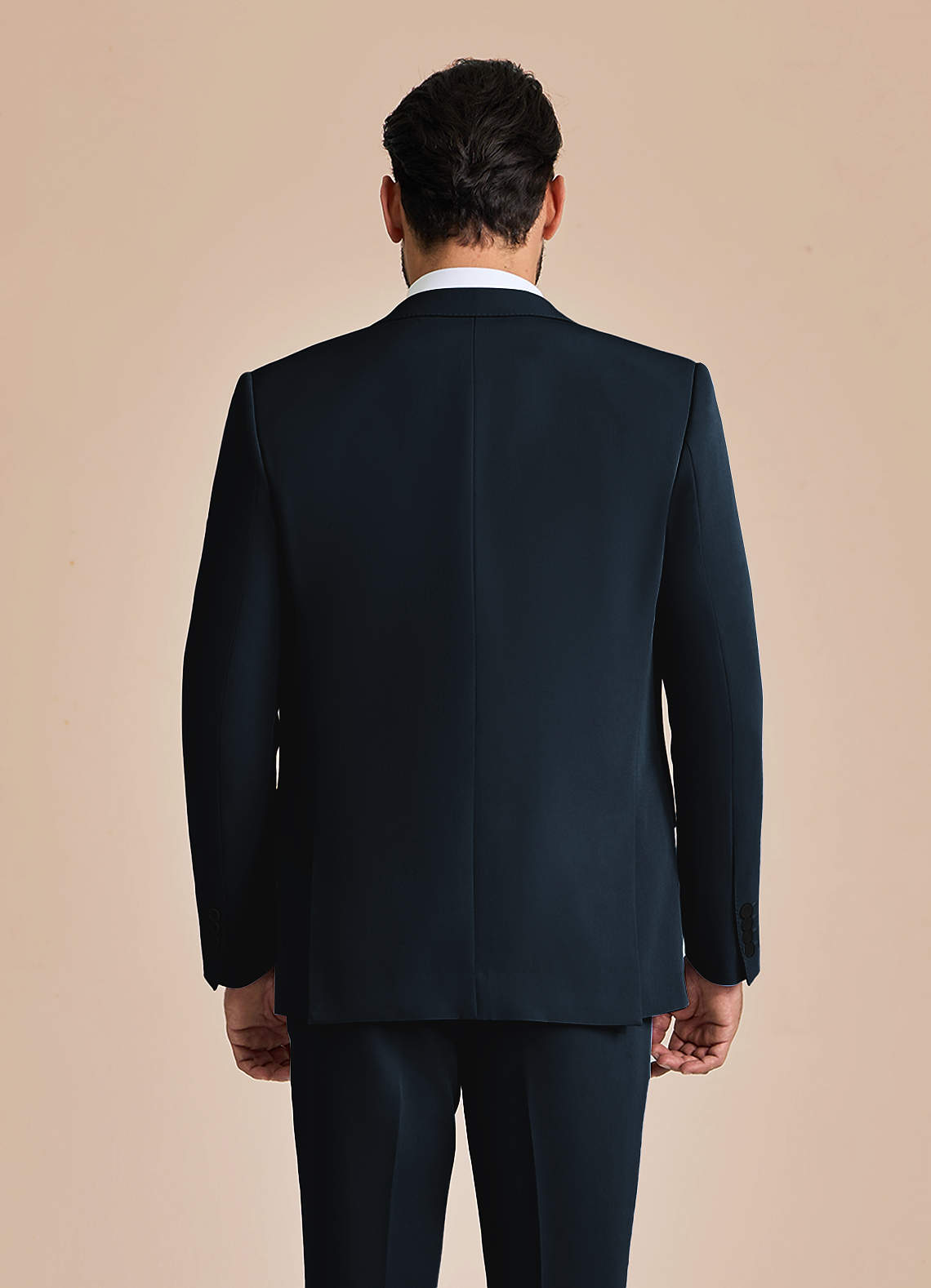 front James Navy Blue Structured Stretch Suit Jacket