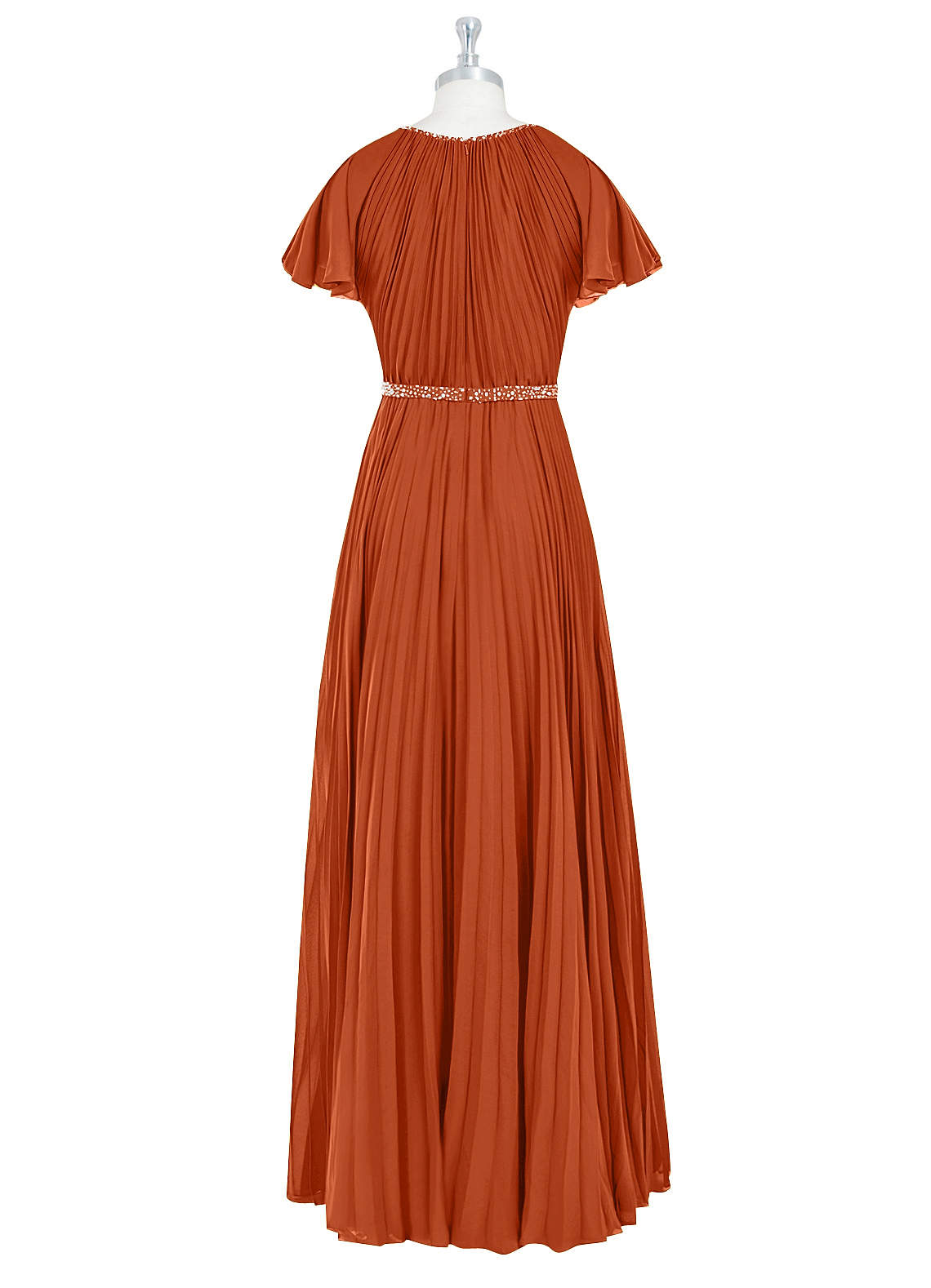 Azazie Kara Kleider zum Anprobieren zu Hause A-Linie Plissee Chiffon Bodenlänge Kleid image7