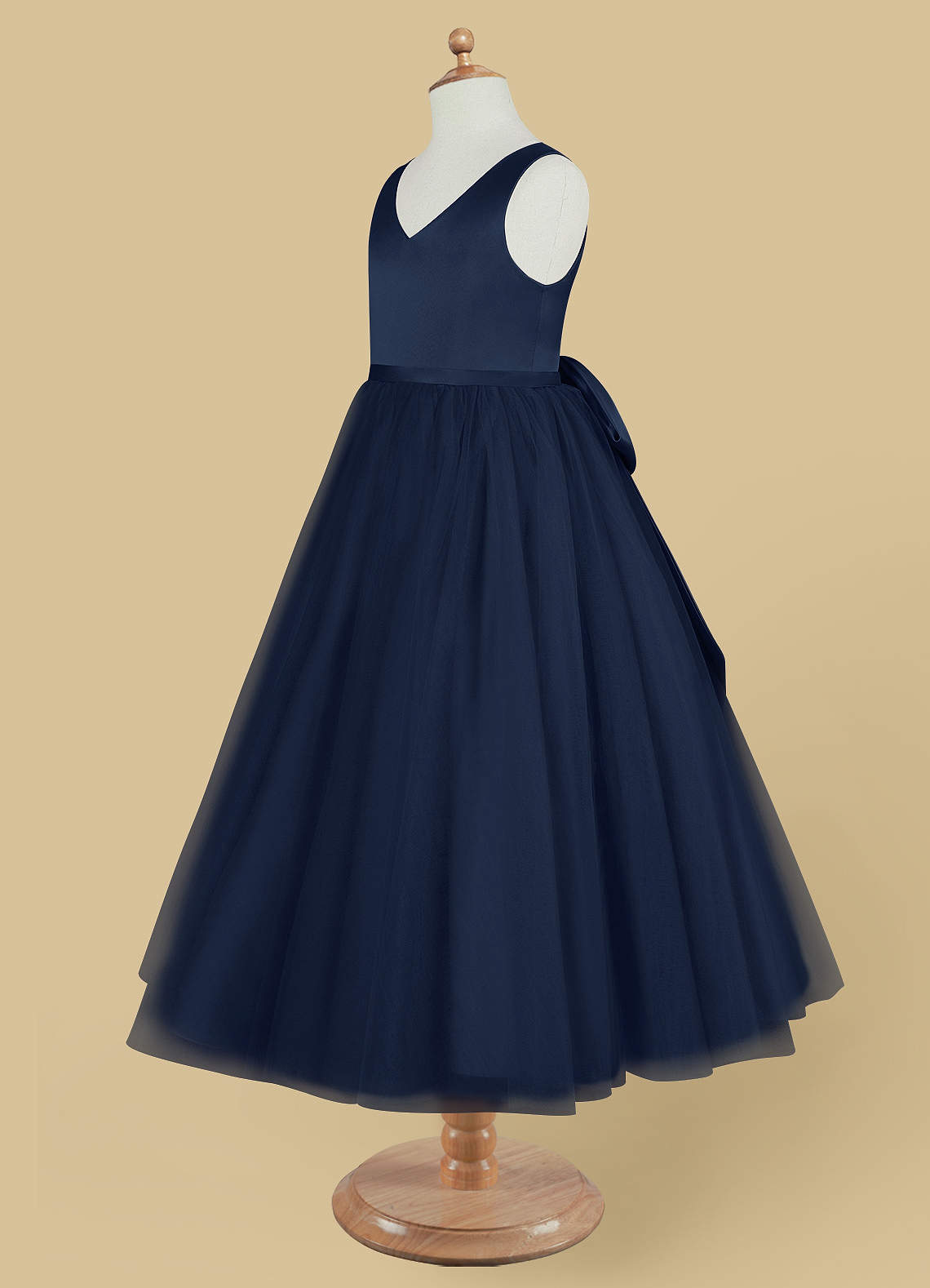 strapless open back dress Navy Blue Princess Tulle Ball Gown Formal Evening Dress RS201606 Size 8 / Navy/Ivory