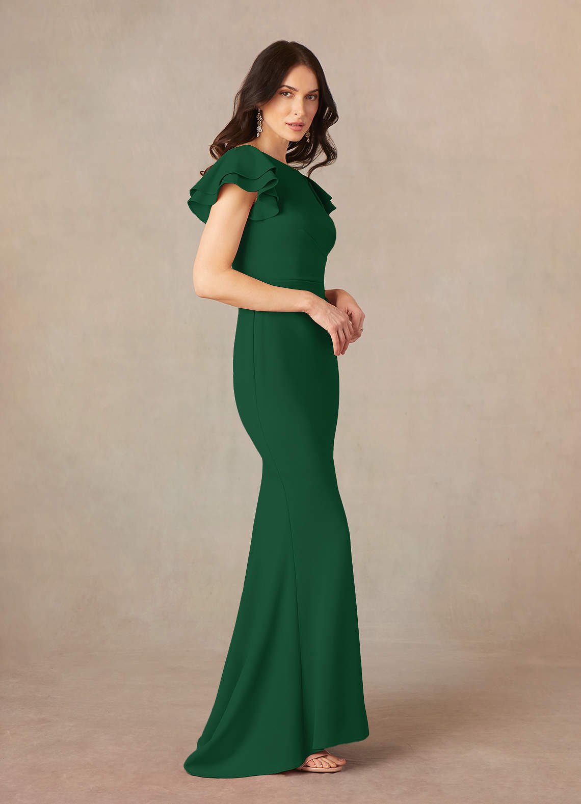 Azazie Peppermint Dark Green Mermaid Scoop Ruched Stretch Crepe Dress Ready to Ship | Azazie Azazie Peppermint Dark Green Mermaid Scoop Ruched Stretch Crepe Dress Ready to Ship | Azazie