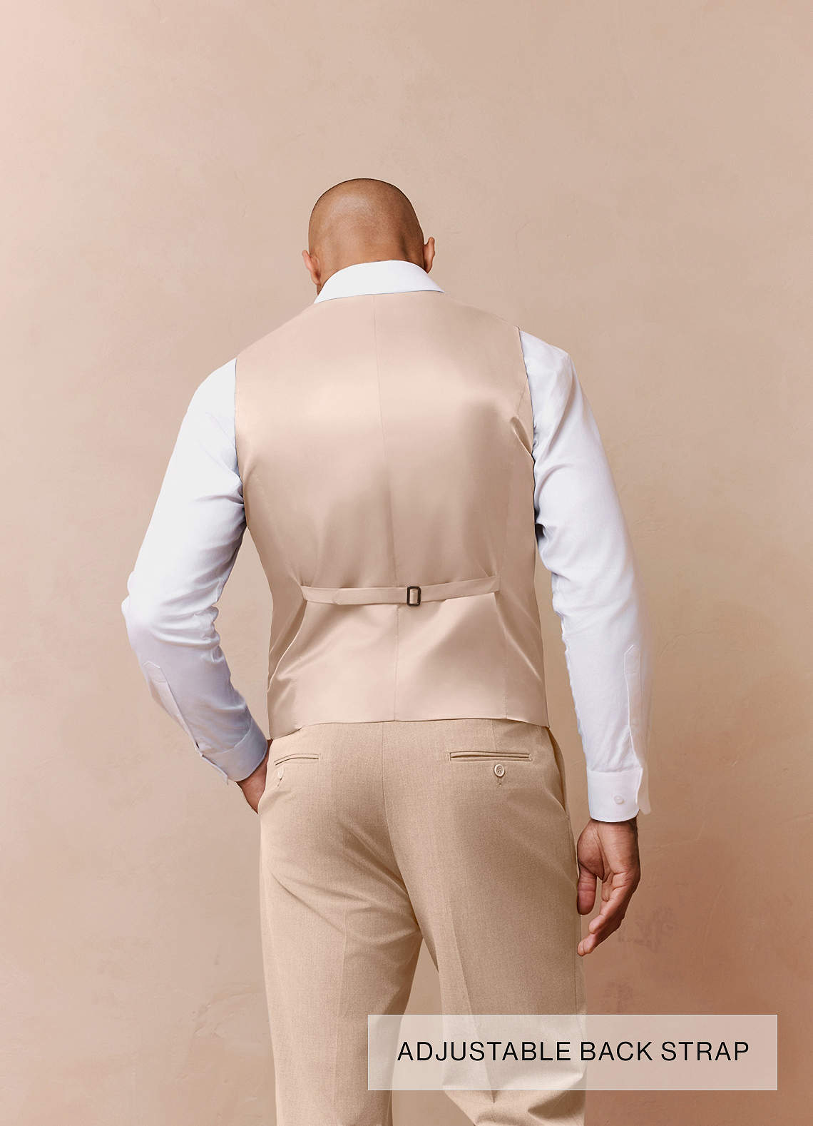 front Savile Tan Wool Blend Suit Vest