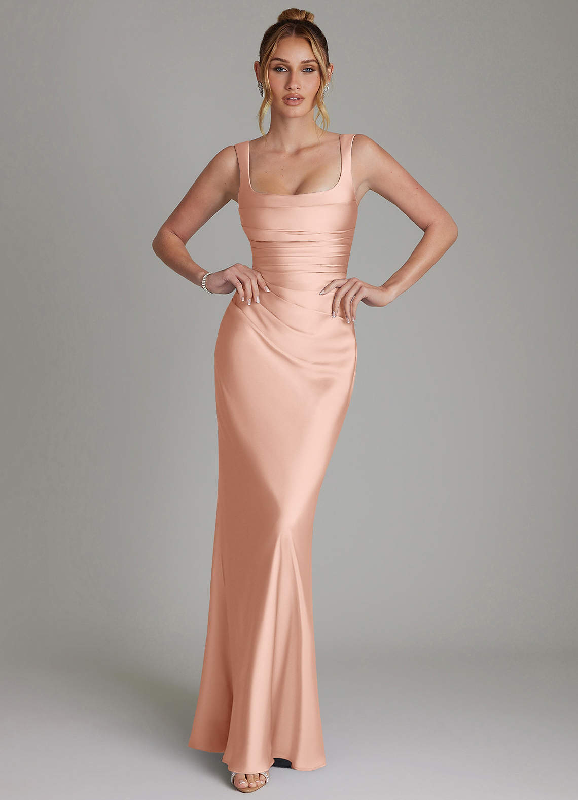 rose gold satin bridesmaid dresses The Most Stunning Rose Gold Bridesmaid Dresses in Every Style