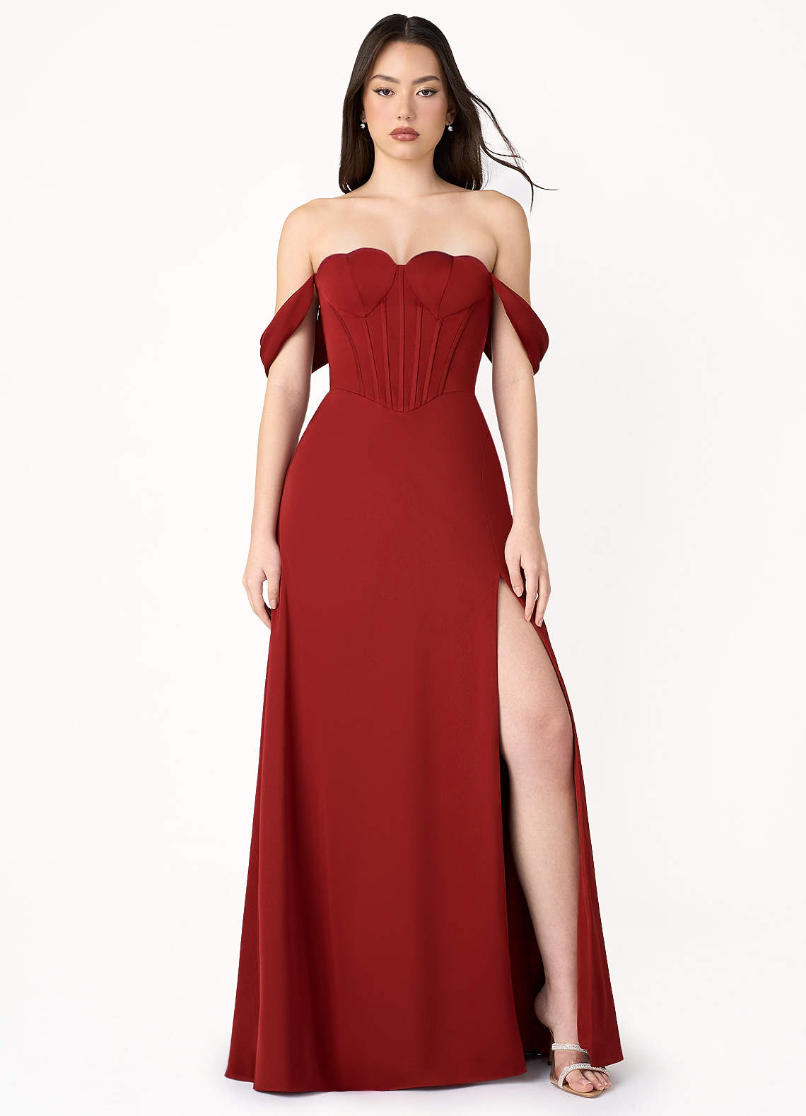 Ruby Red Color Dress