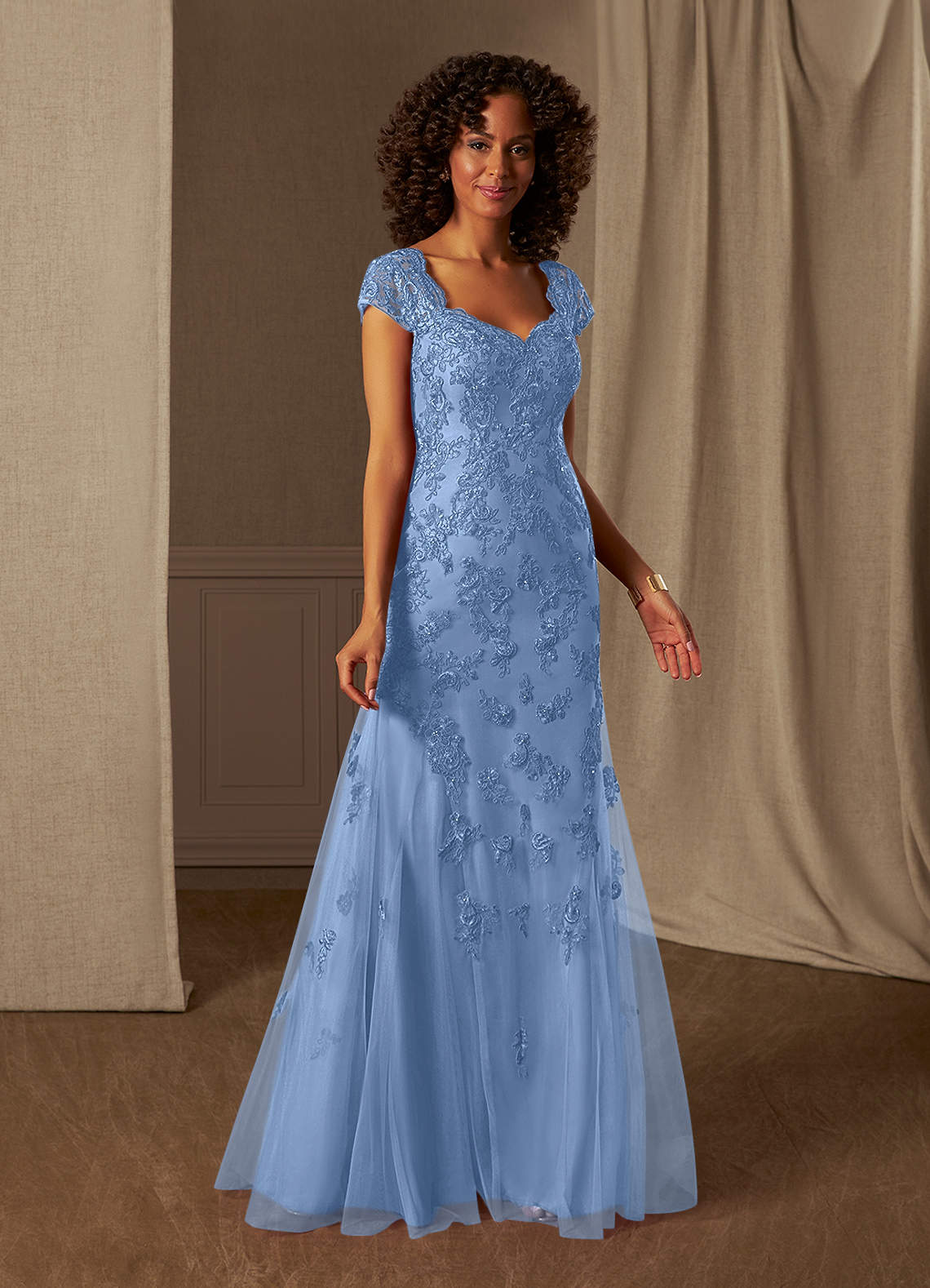 Steel Blue Mother of the Bride Dresses