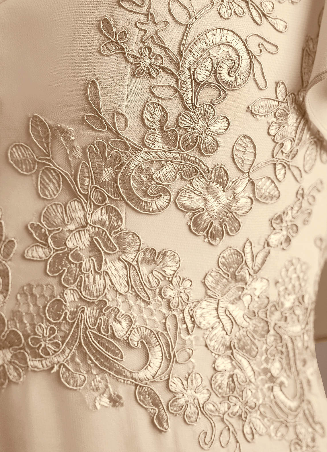 Azazie Frieda Mother of the Bride Dresses Champagne A-Line Applique Chiffon Dress image5