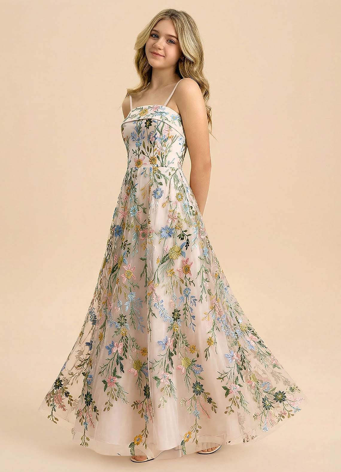 front Azazie Evangeline Junior Formal Dress