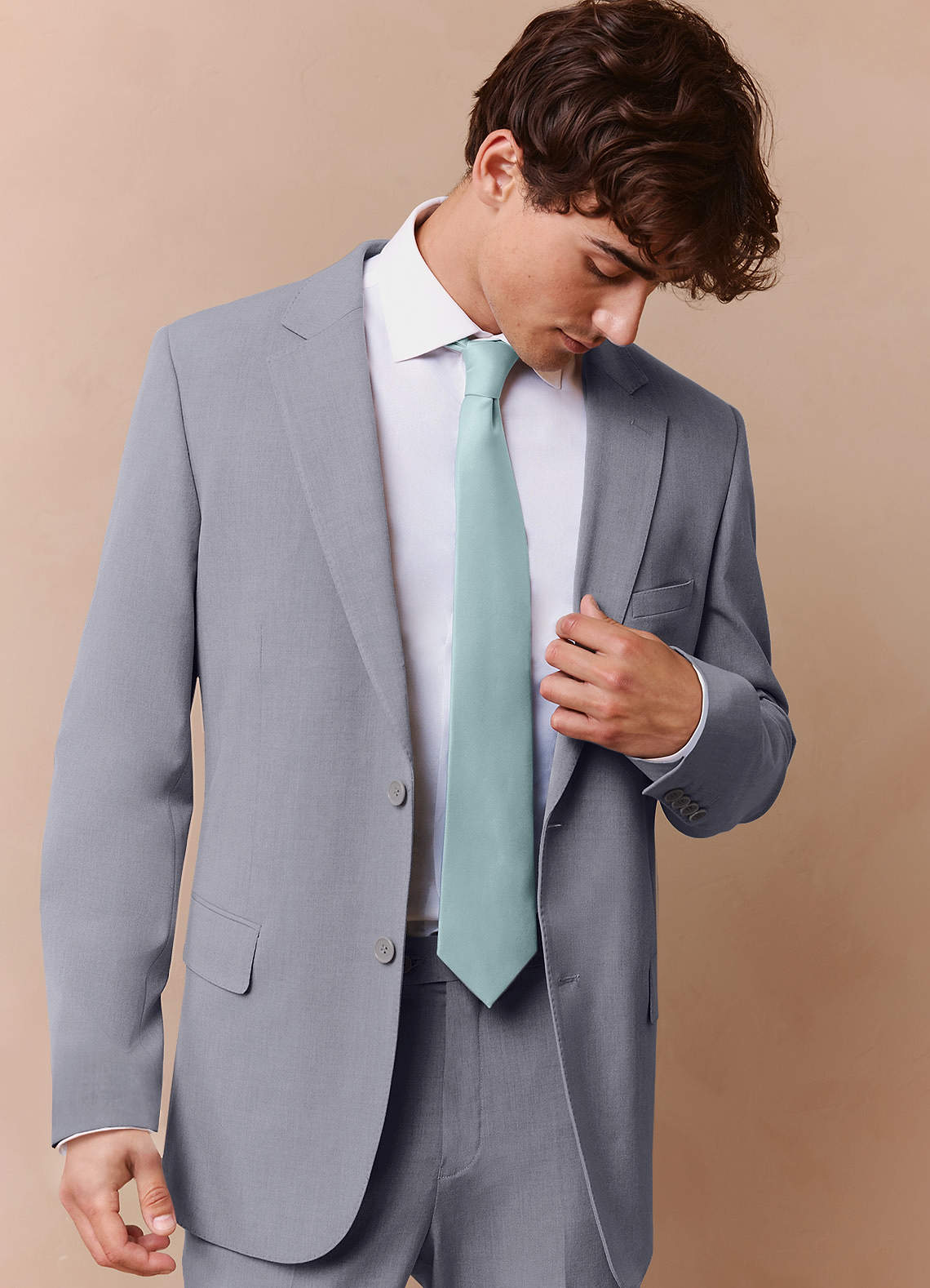 front Savile Grey Wool Blend Suit