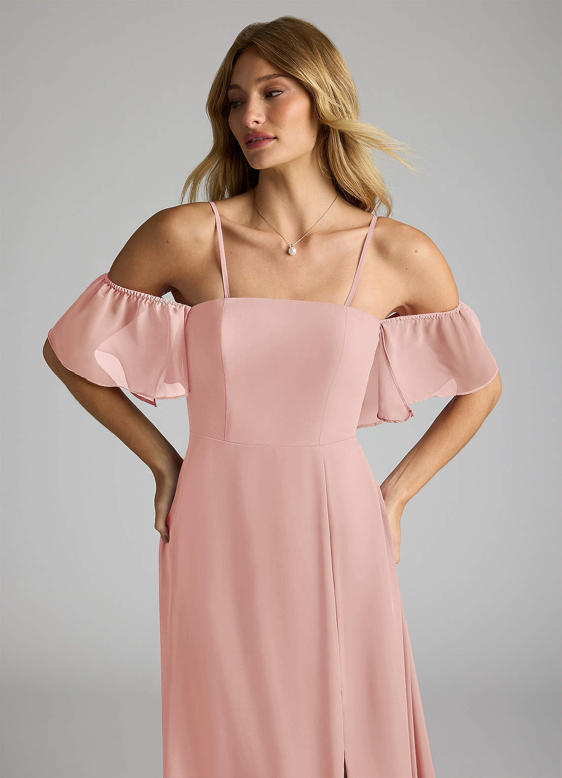 azazie rosette bridesmaid dresses Rose Champagne Sequines Wedding Dresses – TANYA BRIDAL