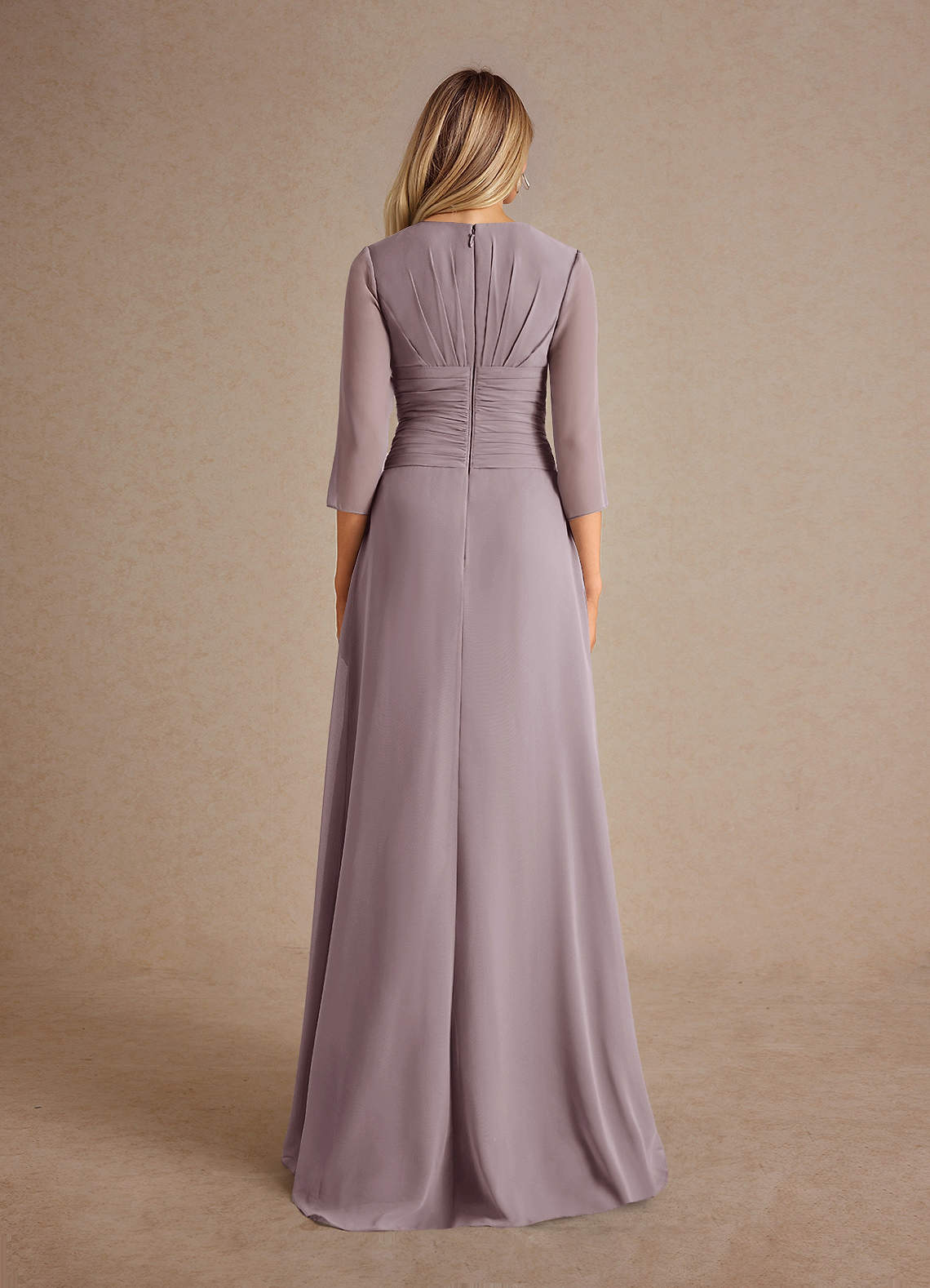 Azazie Mayfield Abiti per la Madre della Sposa Abito A-Line in Chiffon Plissettato Dusk image2