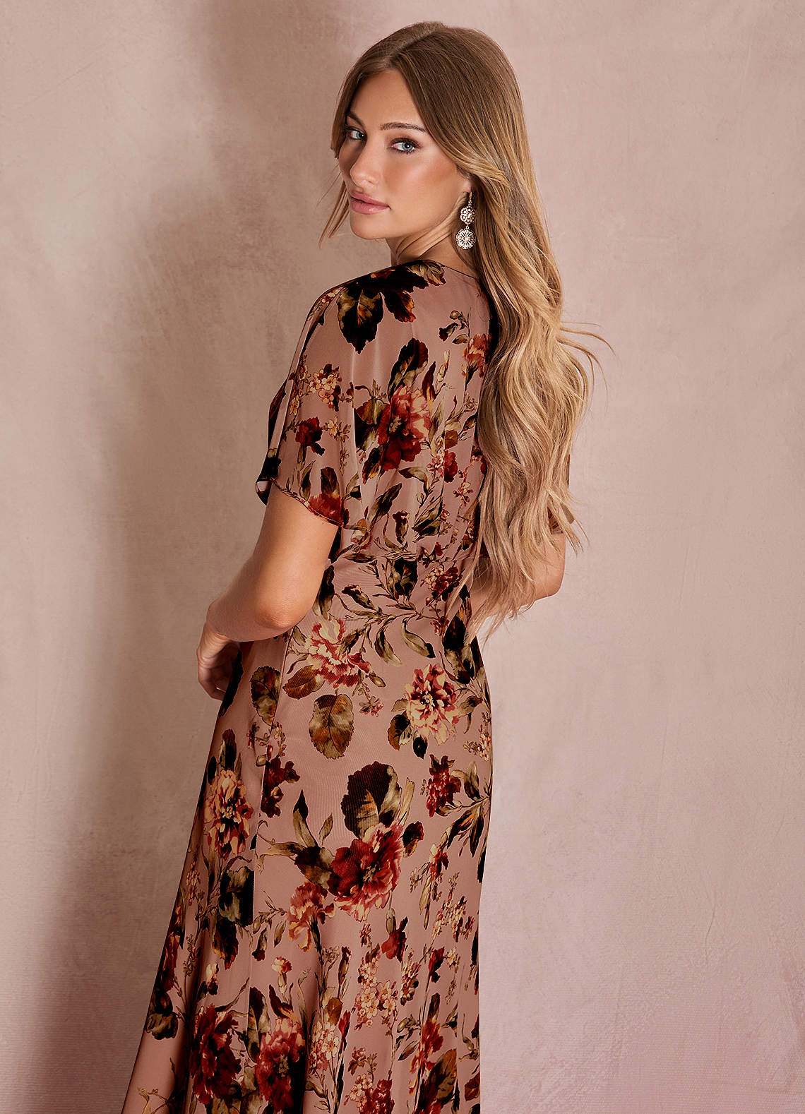 knee length dresses for ladies Donna Twist Front Tiered Maxi Dress