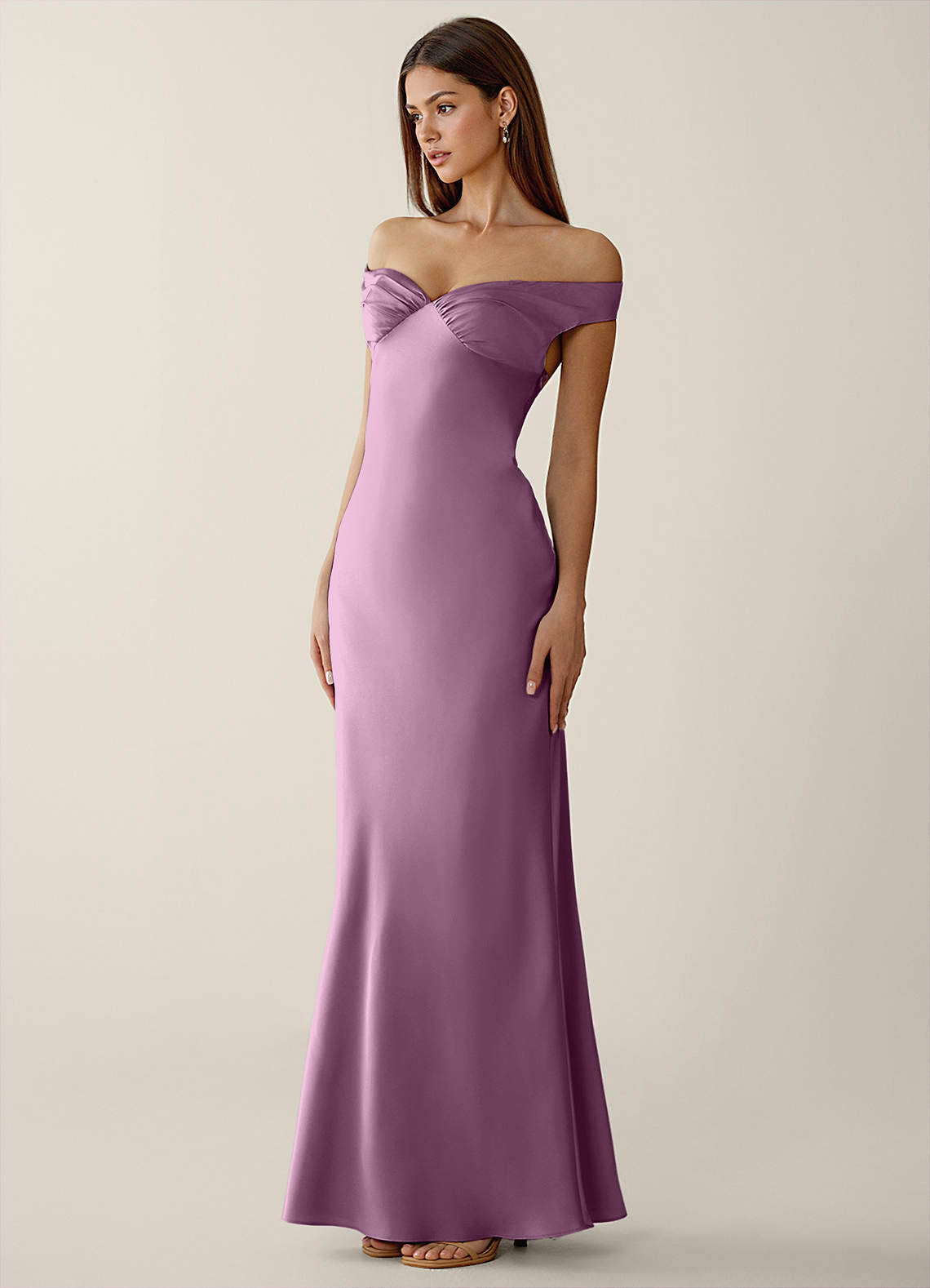Gwendonme Wisteria Satin Crystal Linen Prom Dress | Azazie