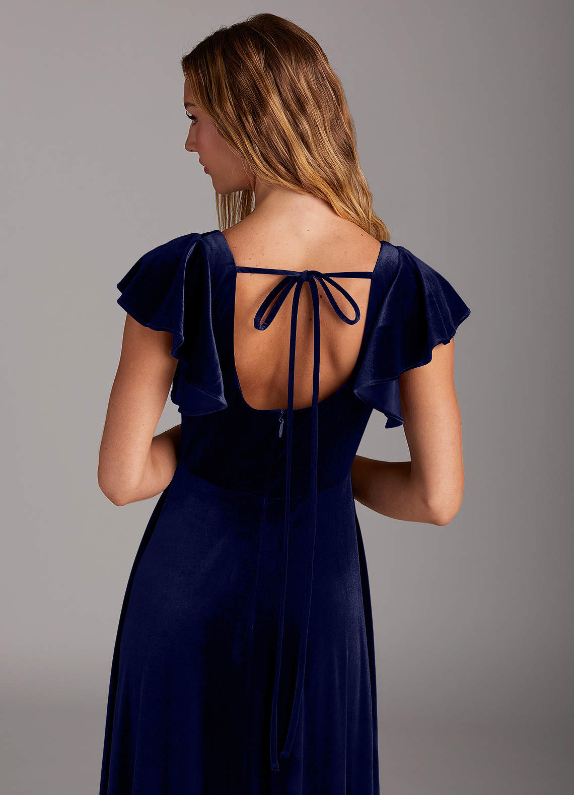 Azazie A-Line Square Neck Floor-Length Velvet Bridesmaid Dresses