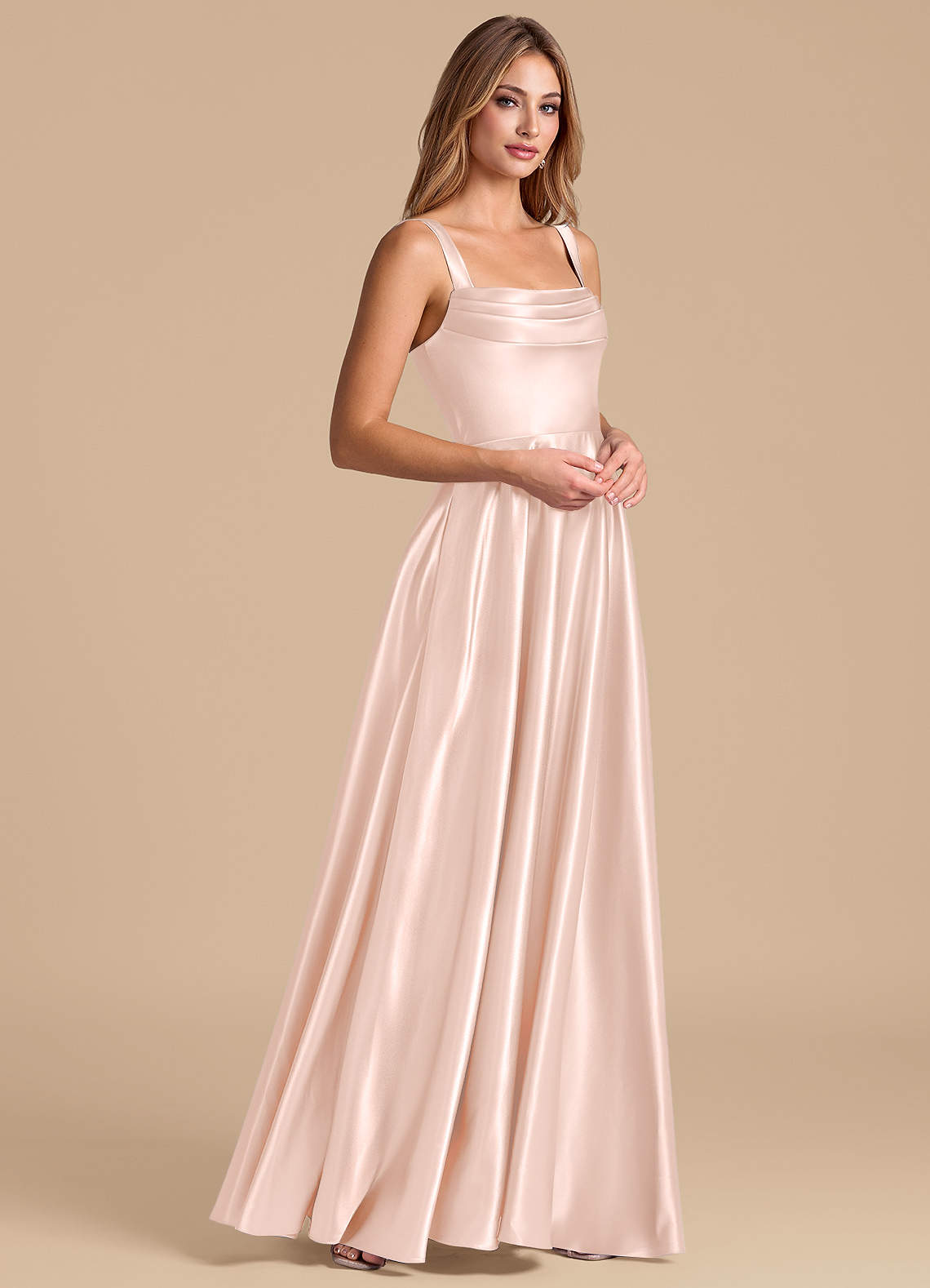 rose gold metallic pleated dress Kanthro Pleated Maxi Dress - Gold