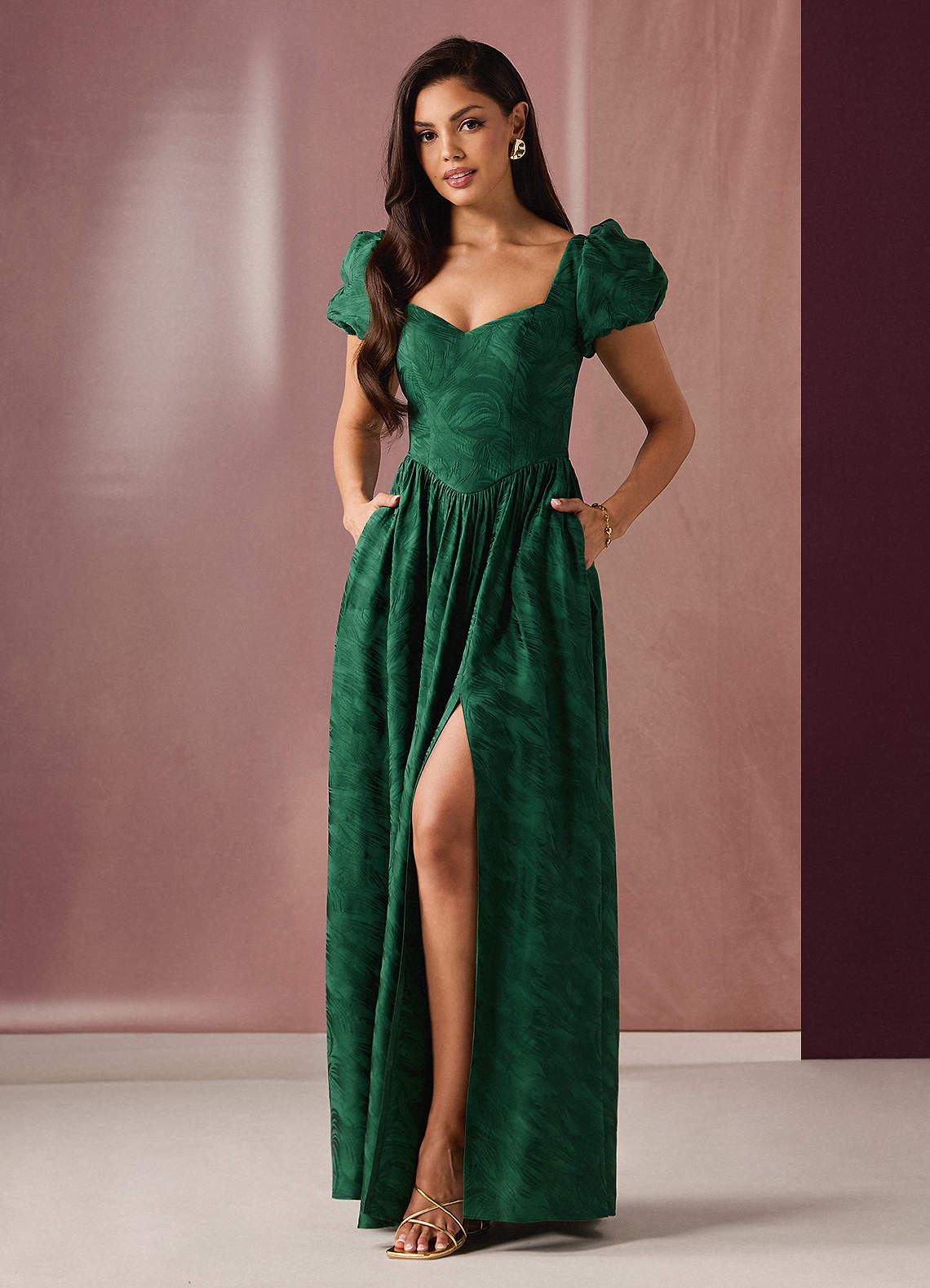 正規品未使用　bibiy B. EMERALD DRESS Barbra Emerald Maxi Dress | Azazie