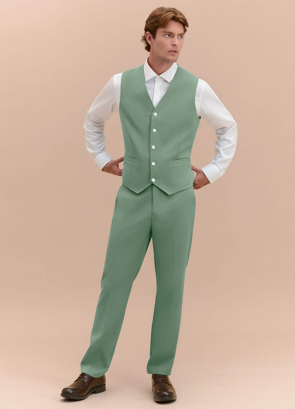 slim fit dress slacks Hisdern Men's Green Plaid Wedding Vest for Skinny Guys Xs