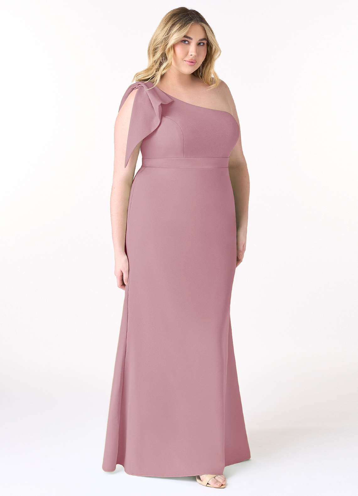 Azazie Rinna Vintage Mauve Stretch Crepe Bridesmaid Dresses | Azazie Azazie Rinna Vintage Mauve Stretch Crepe Bridesmaid Dresses | Azazie