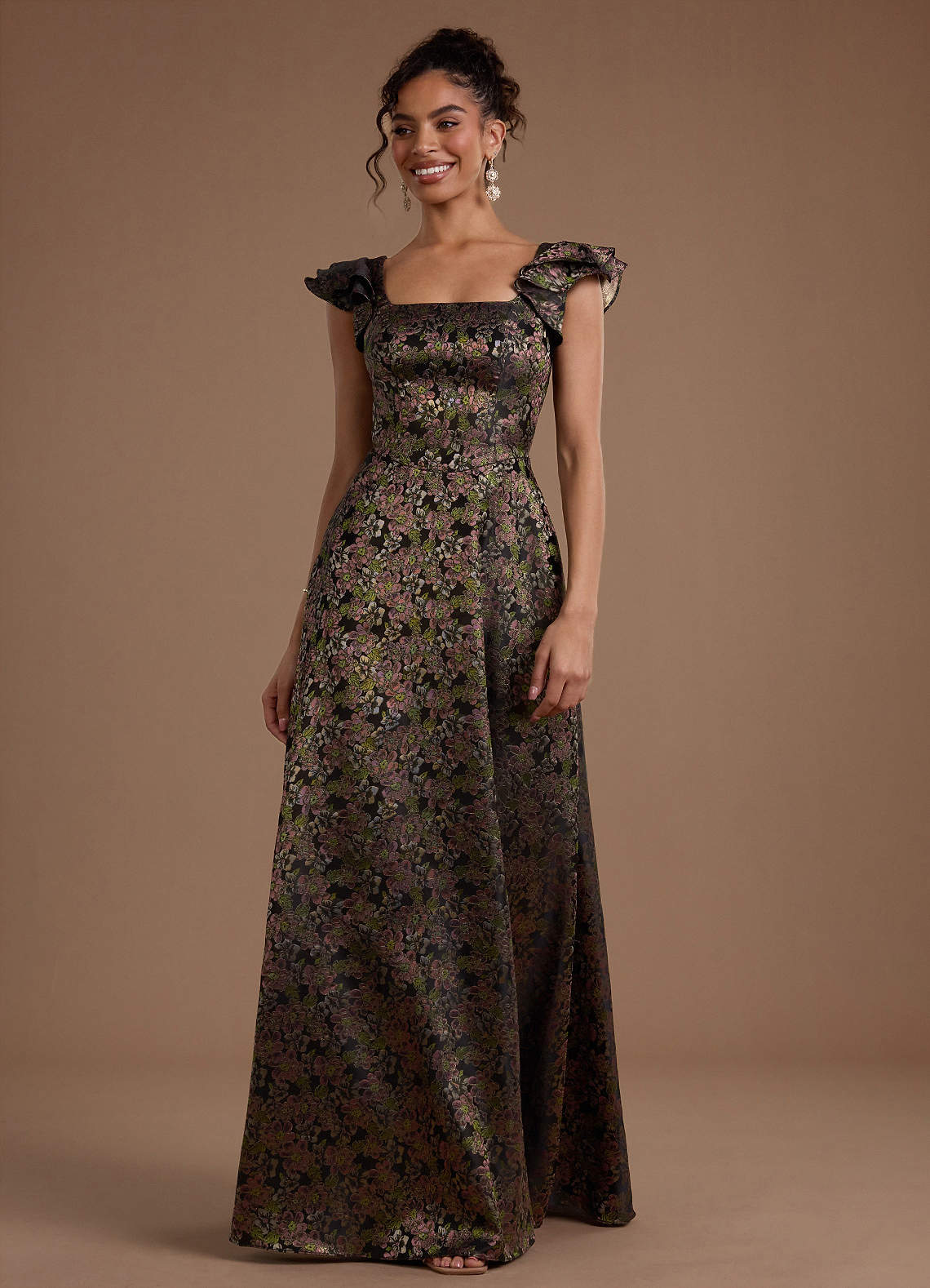 Dalia Moody Floral Maxi Dress | Azazie