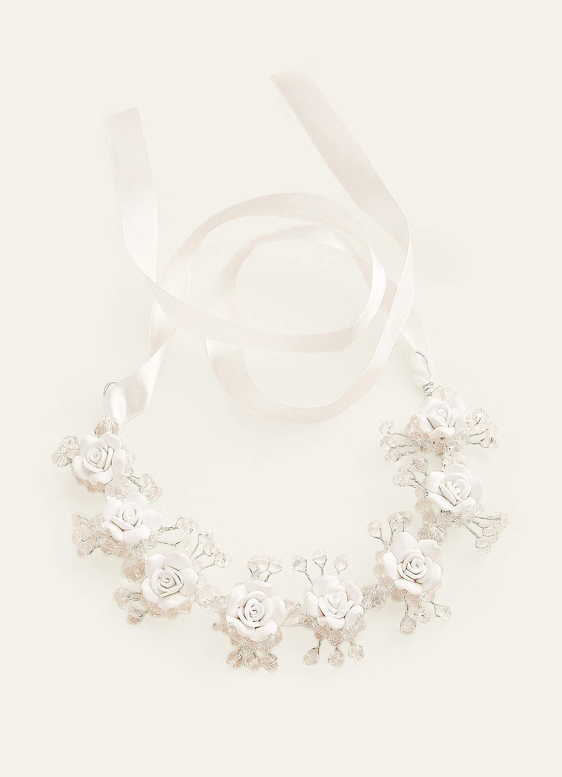 front 3D Floral Flower Girl Headpiece