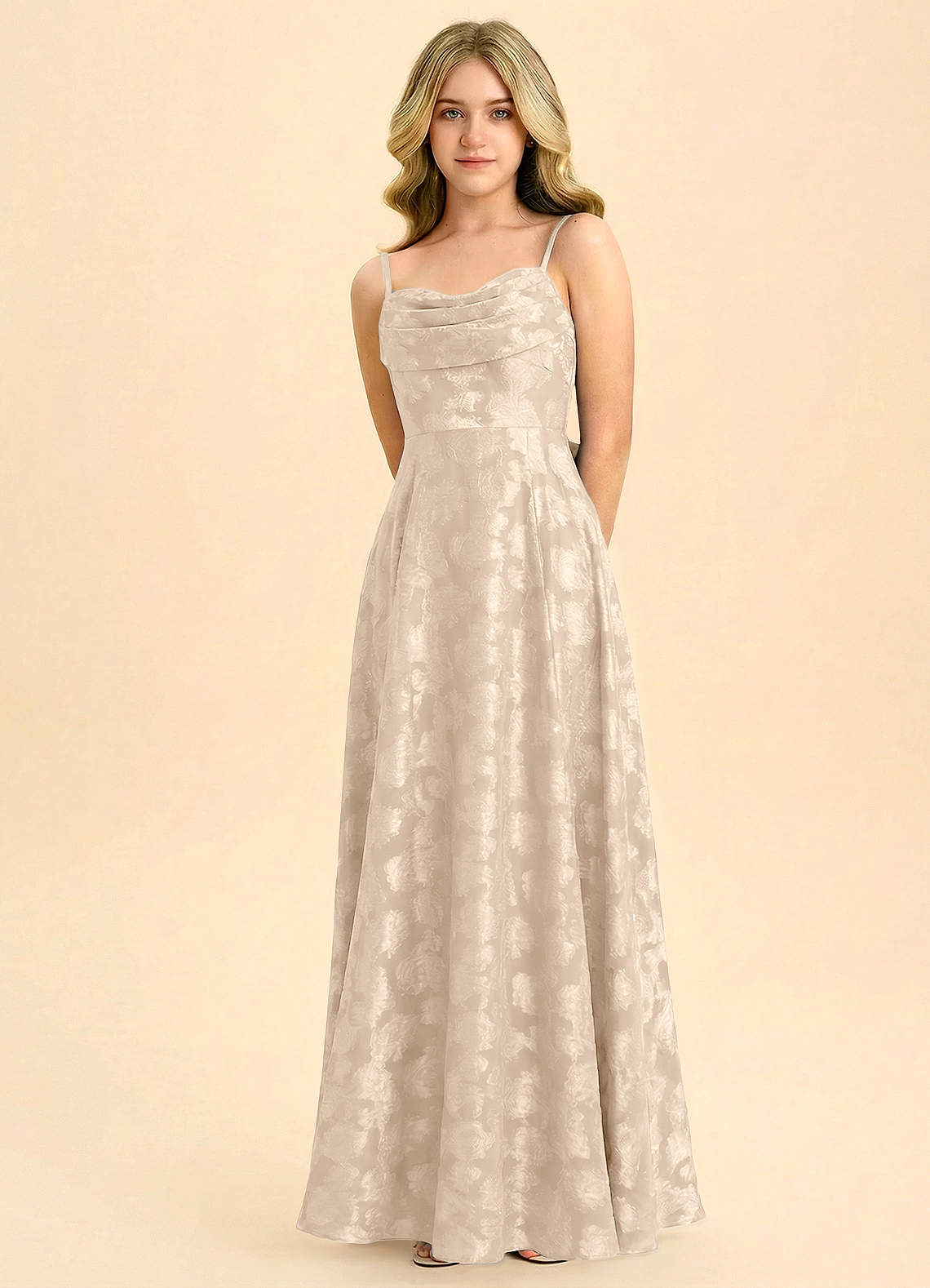 front Azazie Bear Junior Formal Dress