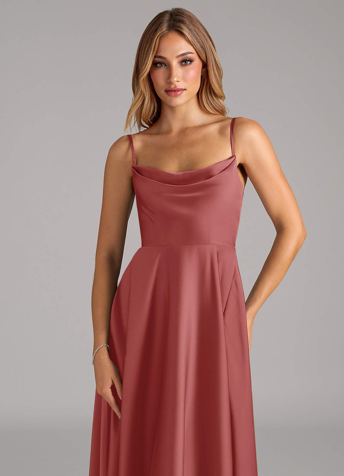 azazie vintage rose bridesmaid dress Jasmine Flutter Sleeve Bridesmaid Dress P216054 – Wedding Shoppe