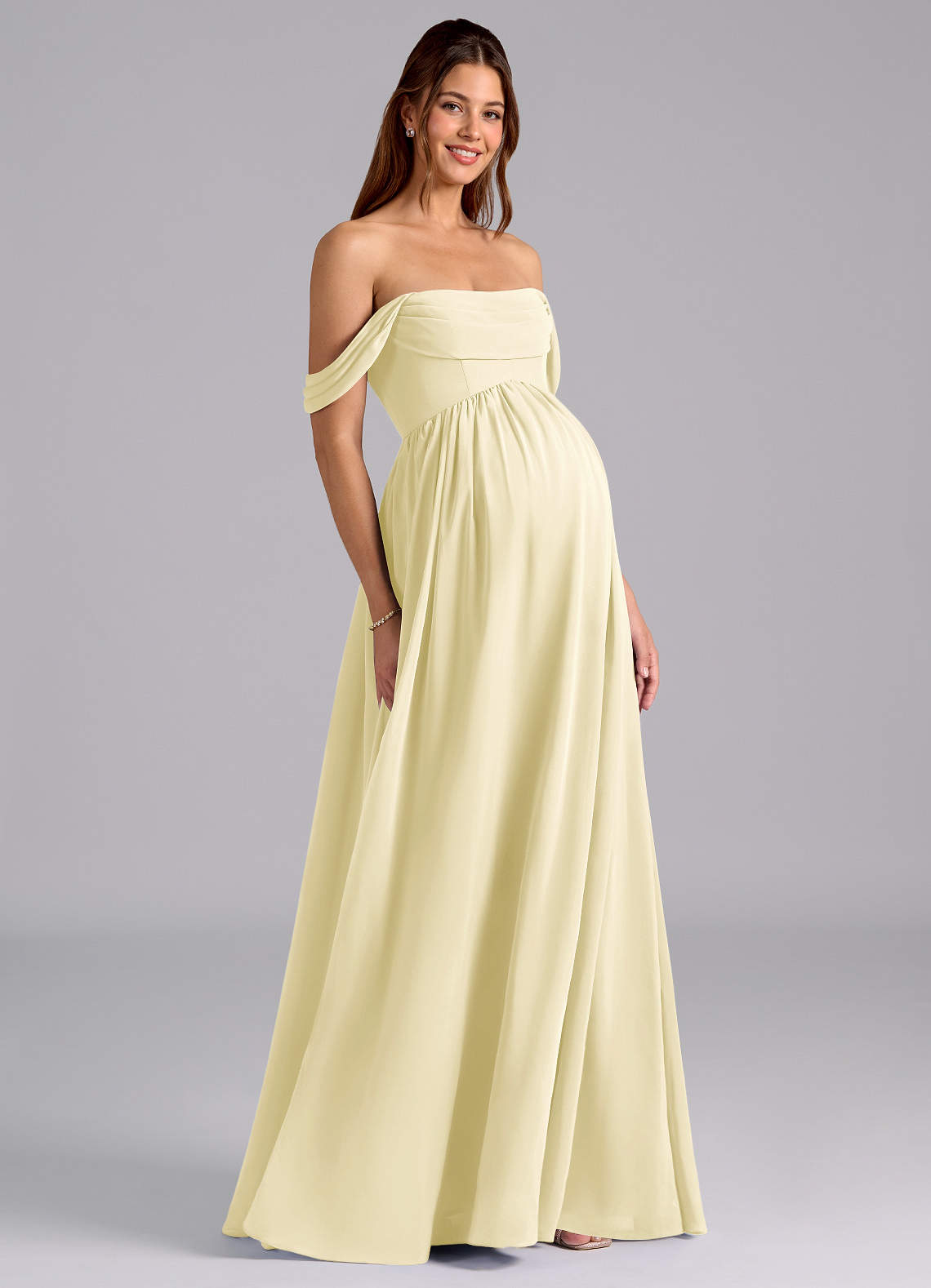 maternity bridesmaid dresses with sleeves Azazie Saige Lovely Sophie Wessex steps Transeasonal-Shades friendly with a softly size:8