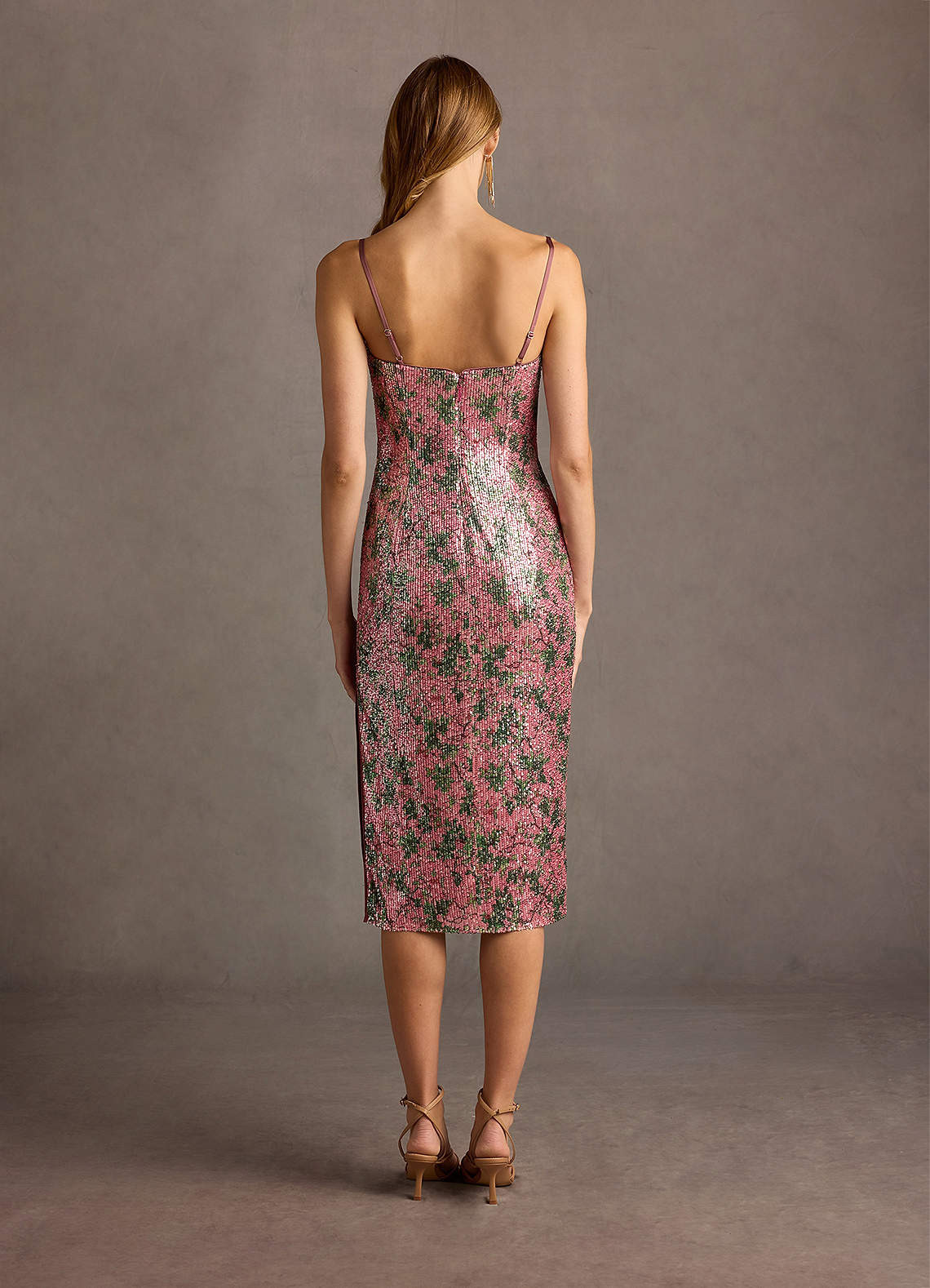 open lace back dress Dolce & Gabbana Pink Silk Floral Dress