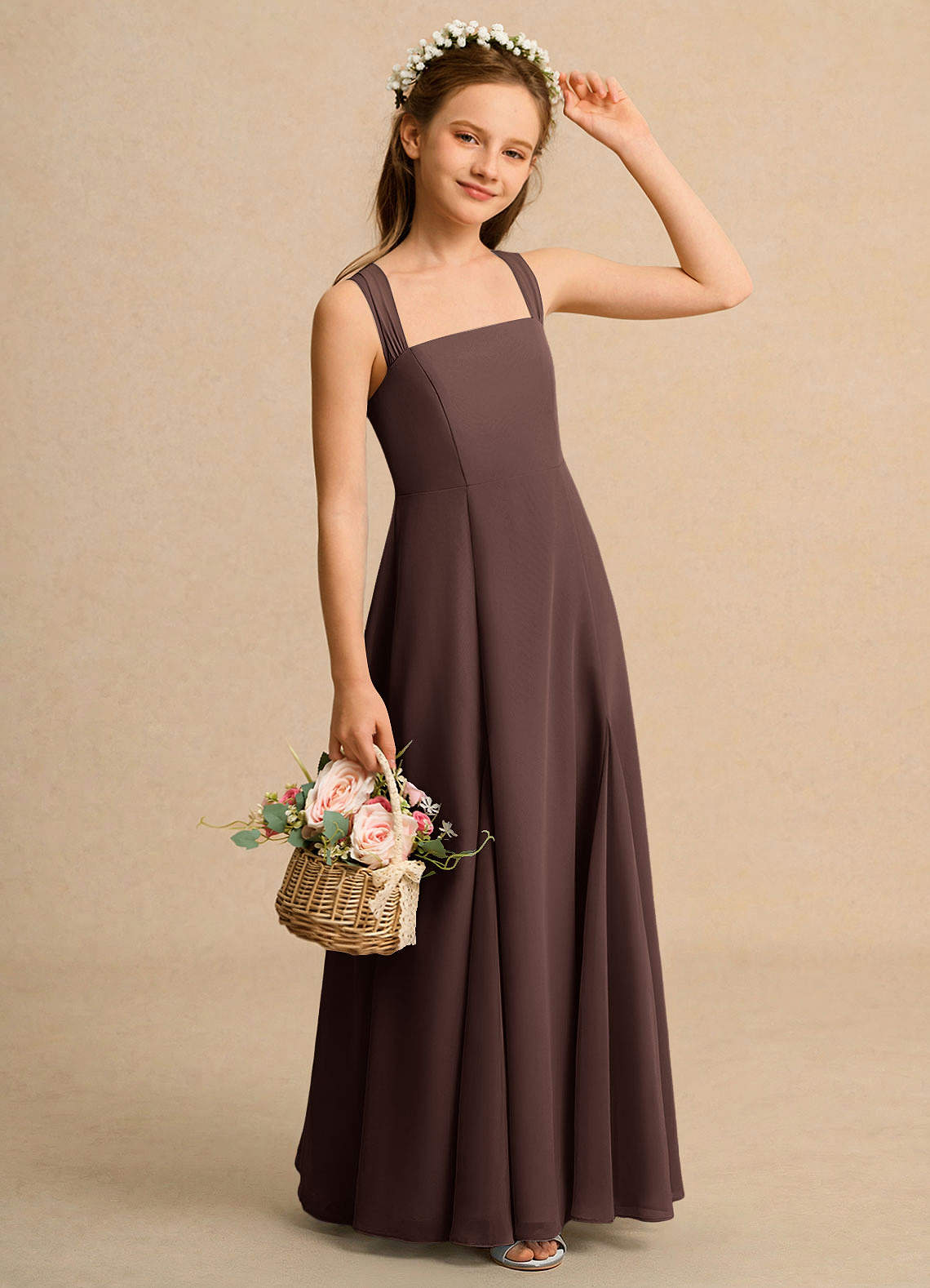 girls brown dresses Brown Tulle Dress for Weddings