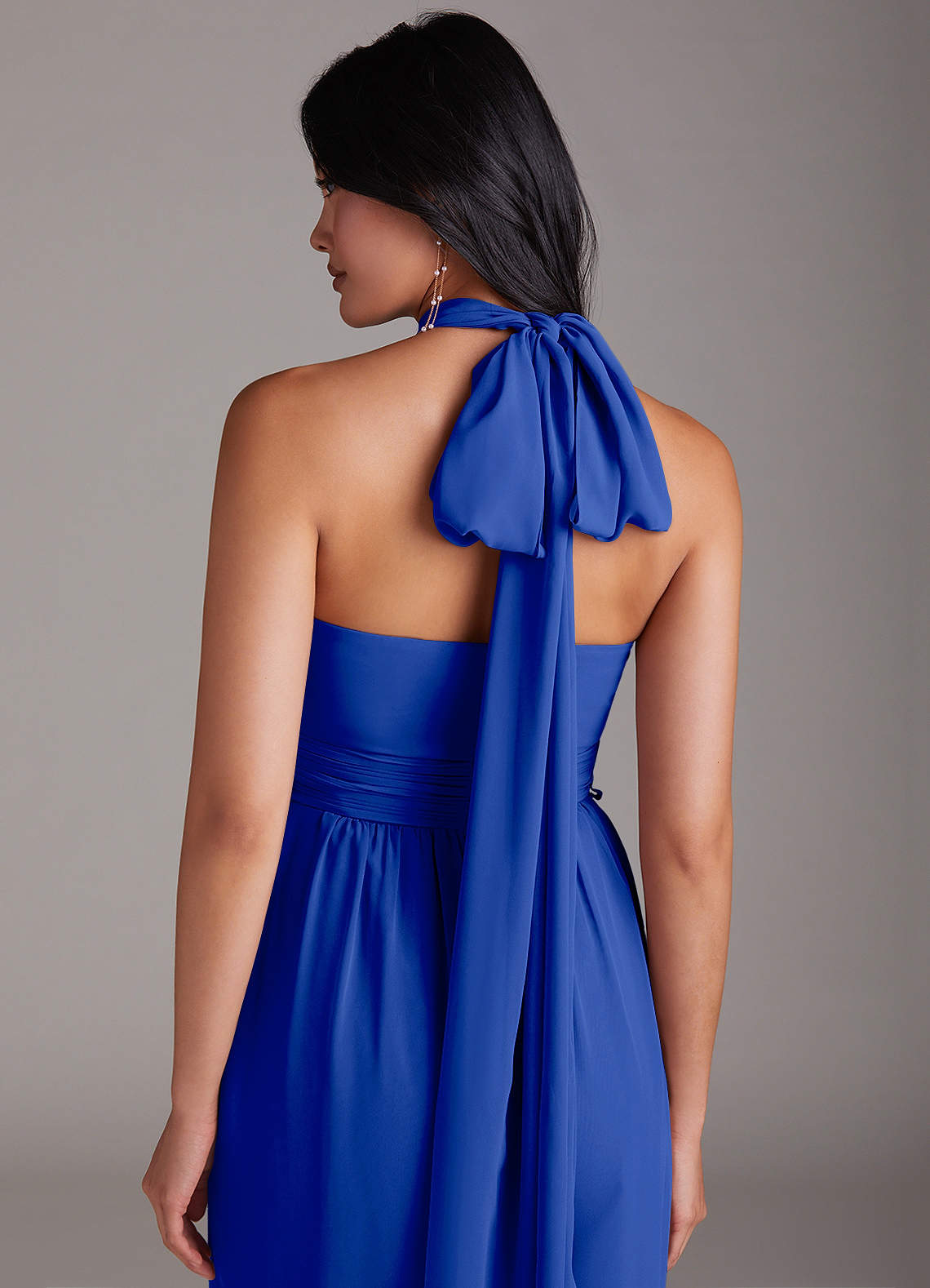 Azazie Jumpsuit Off The Shoulder Floor-Length Chiffon Bridesmaid Dresses - Royal Blue